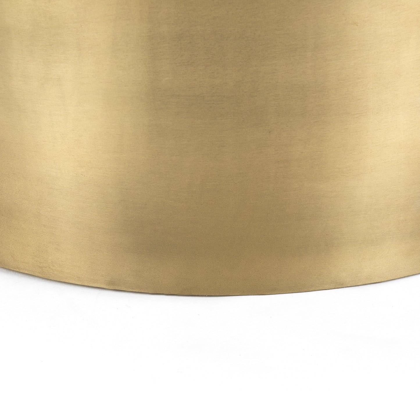 Eclipse Antique Brass Metal Drum Base w/ Dark Brown Wood Top Nested Coffee Table