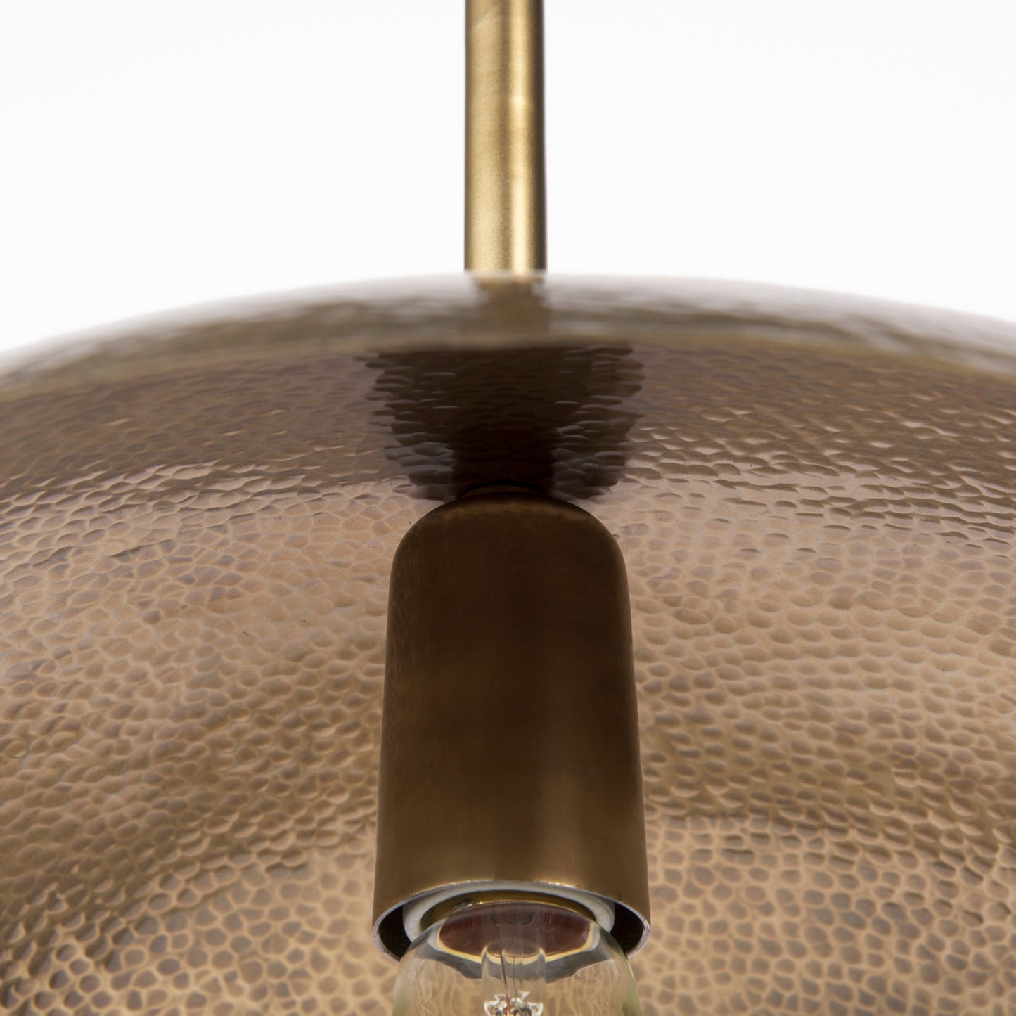 Garnet 13L x 13W Gold Hammered Metal Pendant Light