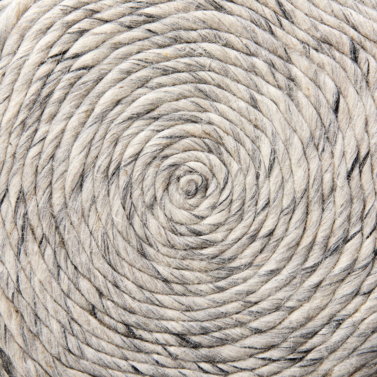 Esfera 17.7L x 15.7W x 15.7H Beige Chevron Woven Round Pouf