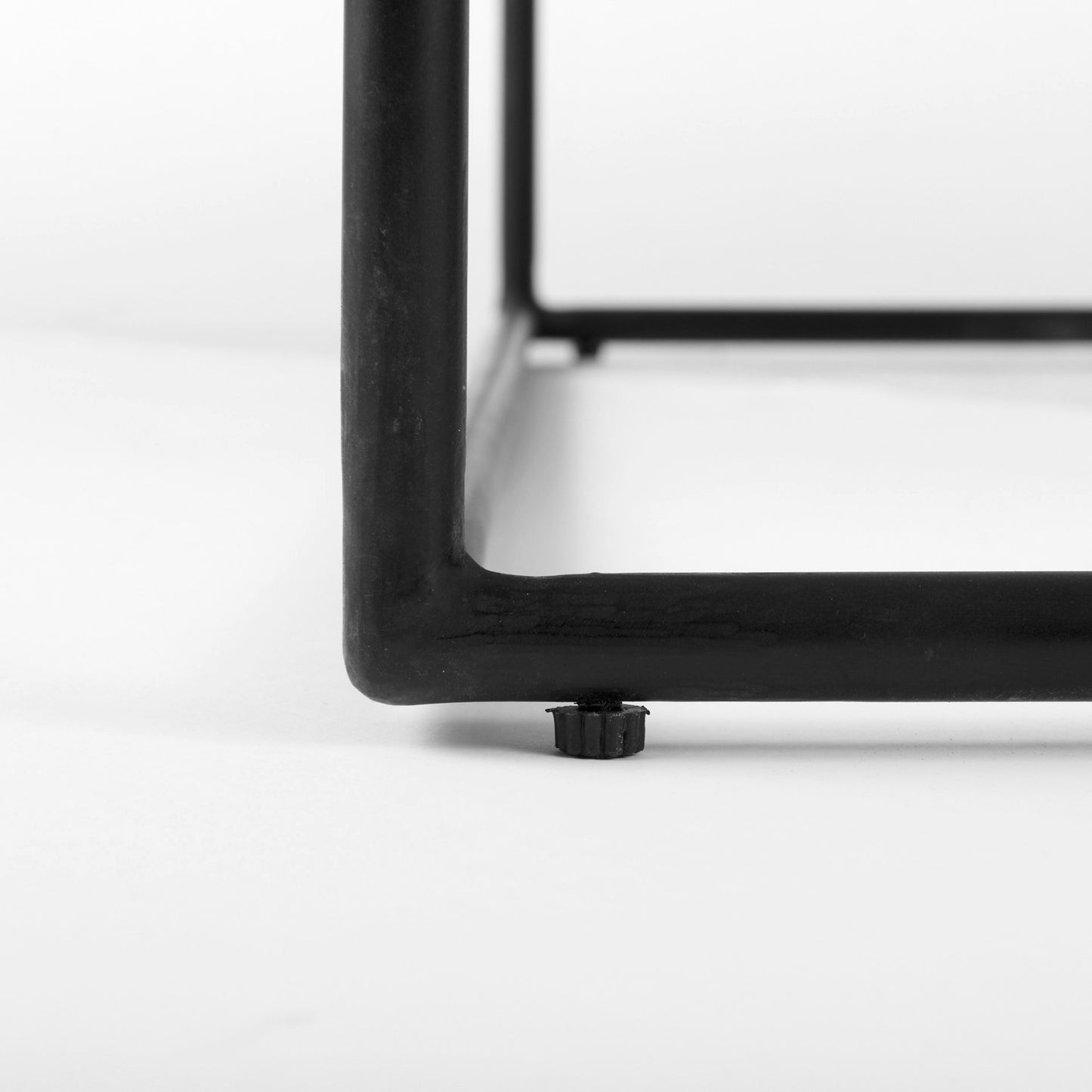 Austen Coffee Table White Marble | Black Metal - coffee-tables