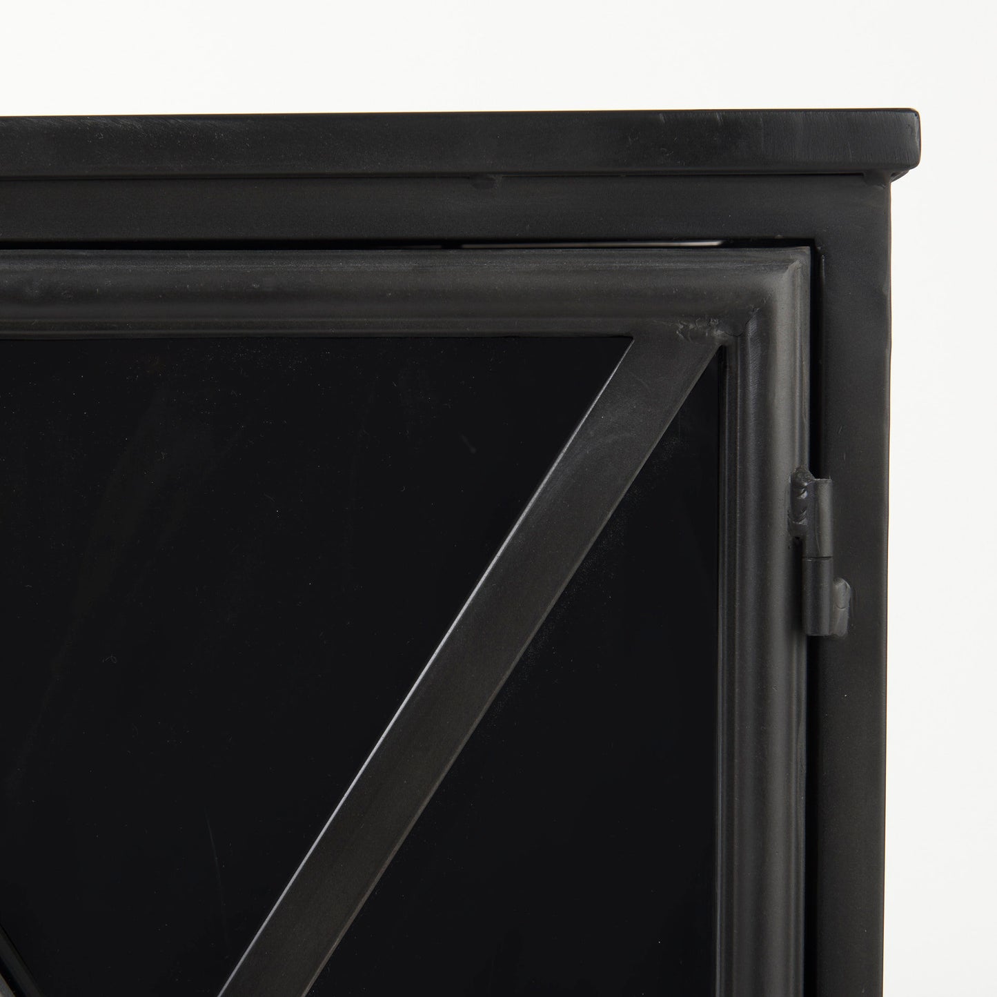 Poppy Accent Cabinet Black Metal | Glass - acc-chest-cabinets
