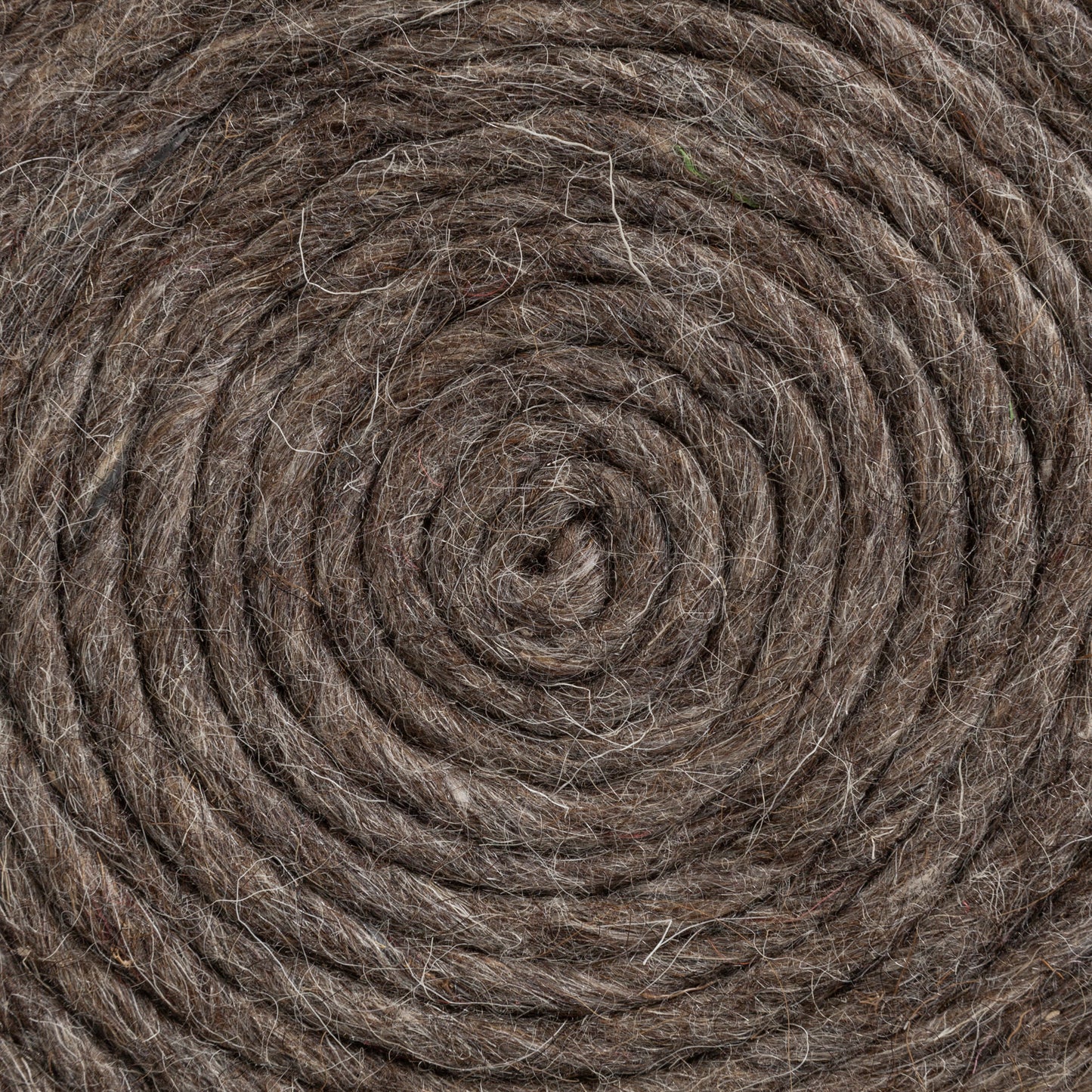 Allium Dark Brown Handwoven Wool Cylindrical Pouf