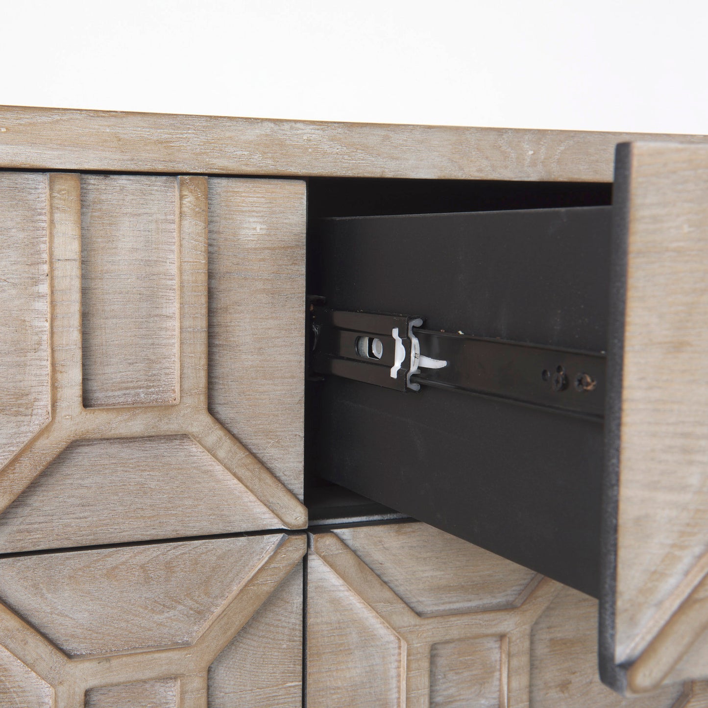 Genevieve Sideboard Brown Wood | Black Metal - sideboards-and-buffets