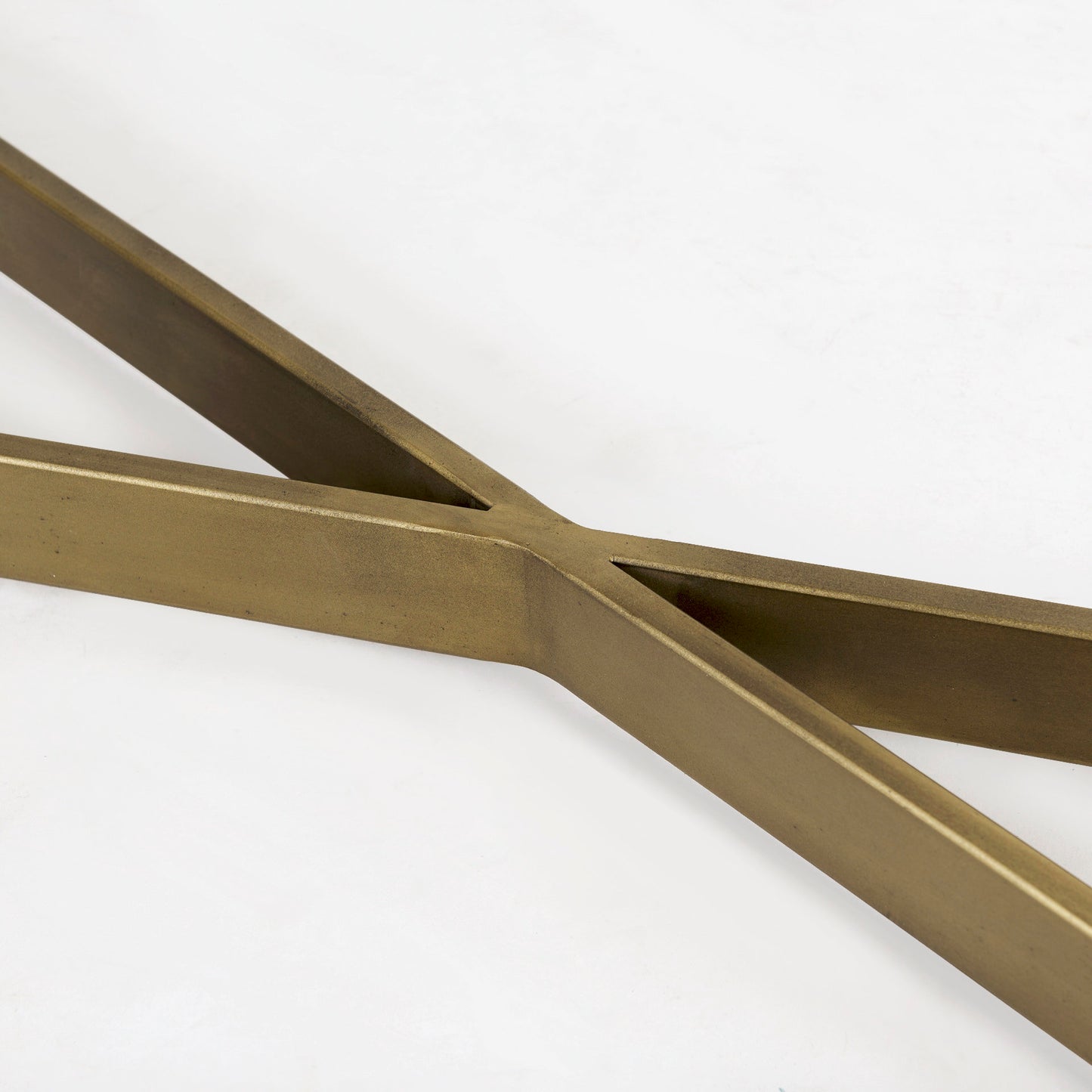 Faye 50L x 15W x 30H Beige Finished Wood W/Gold Metal Base Console Table