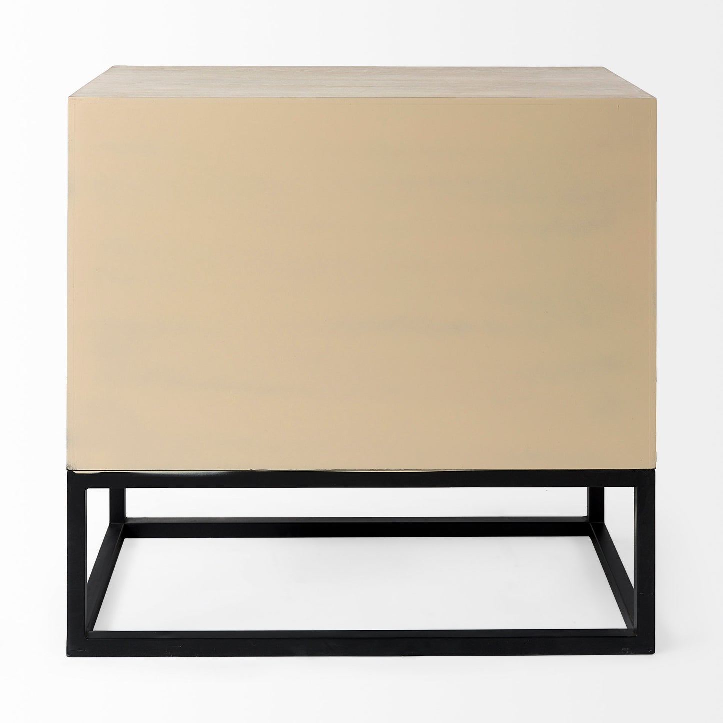 Ciara Accent Cabinet Beige Wood | Black Metal - acc-chest-cabinets
