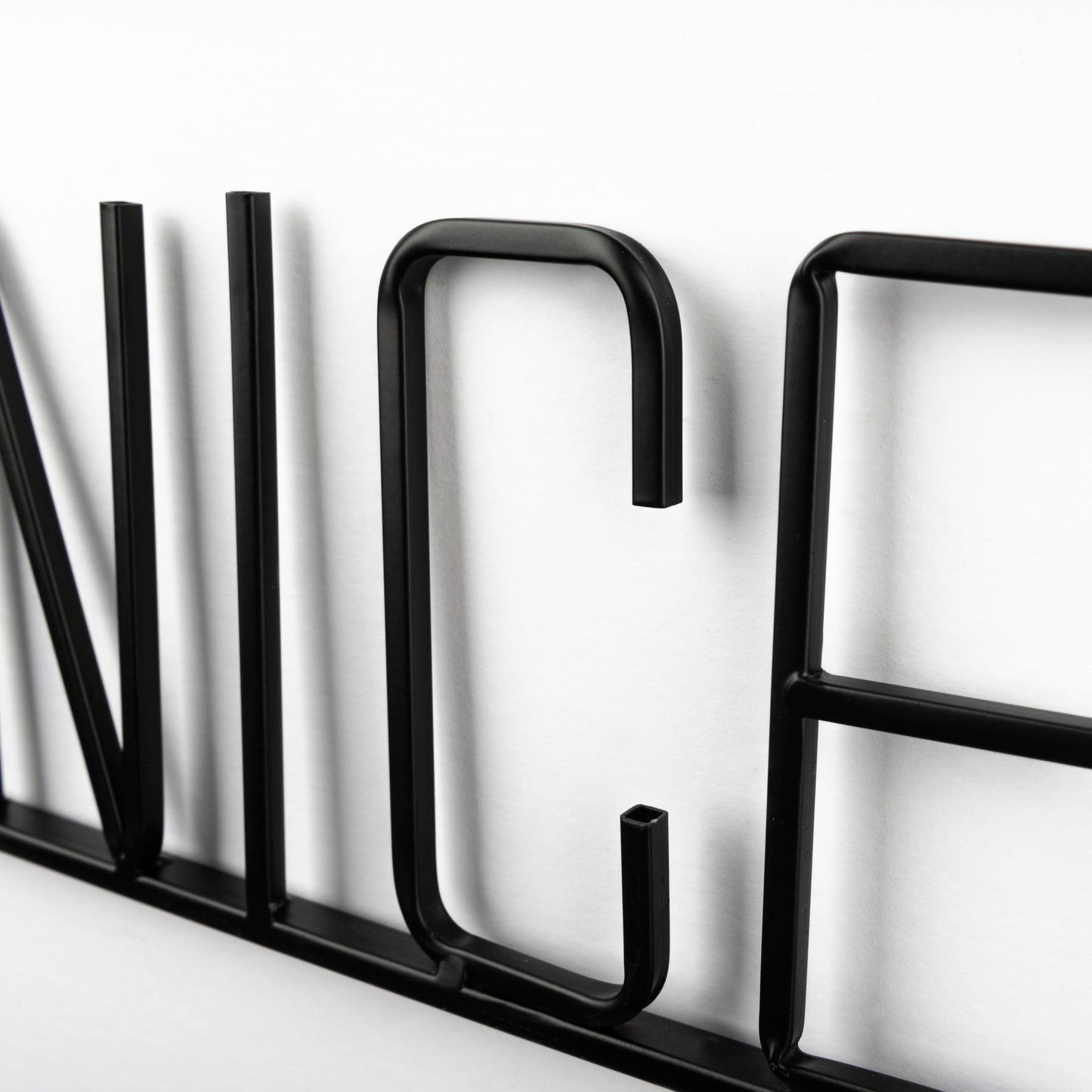 Playful Sign Wall Decor Black Metal | Work Hard - alternative-wall-decor