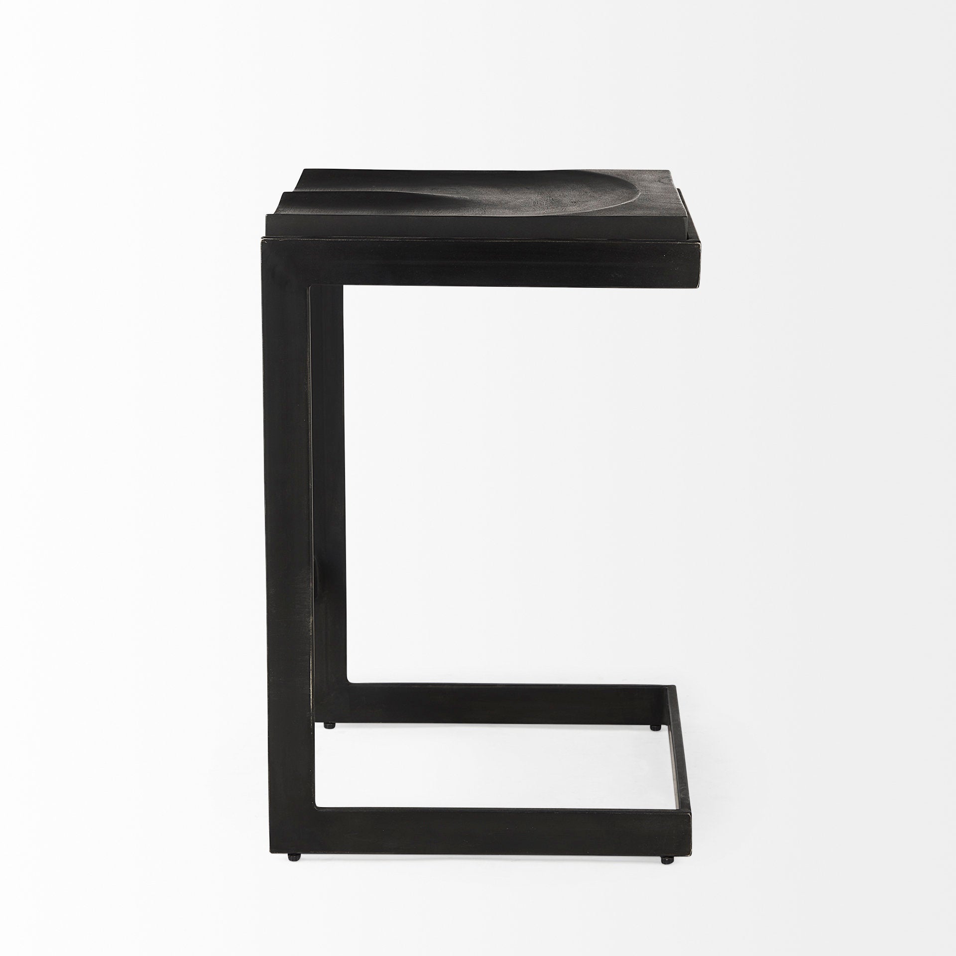 Kiran Wood Seat Bar Counter Stool Black Wood | Black Metal | Counter - bar-stools