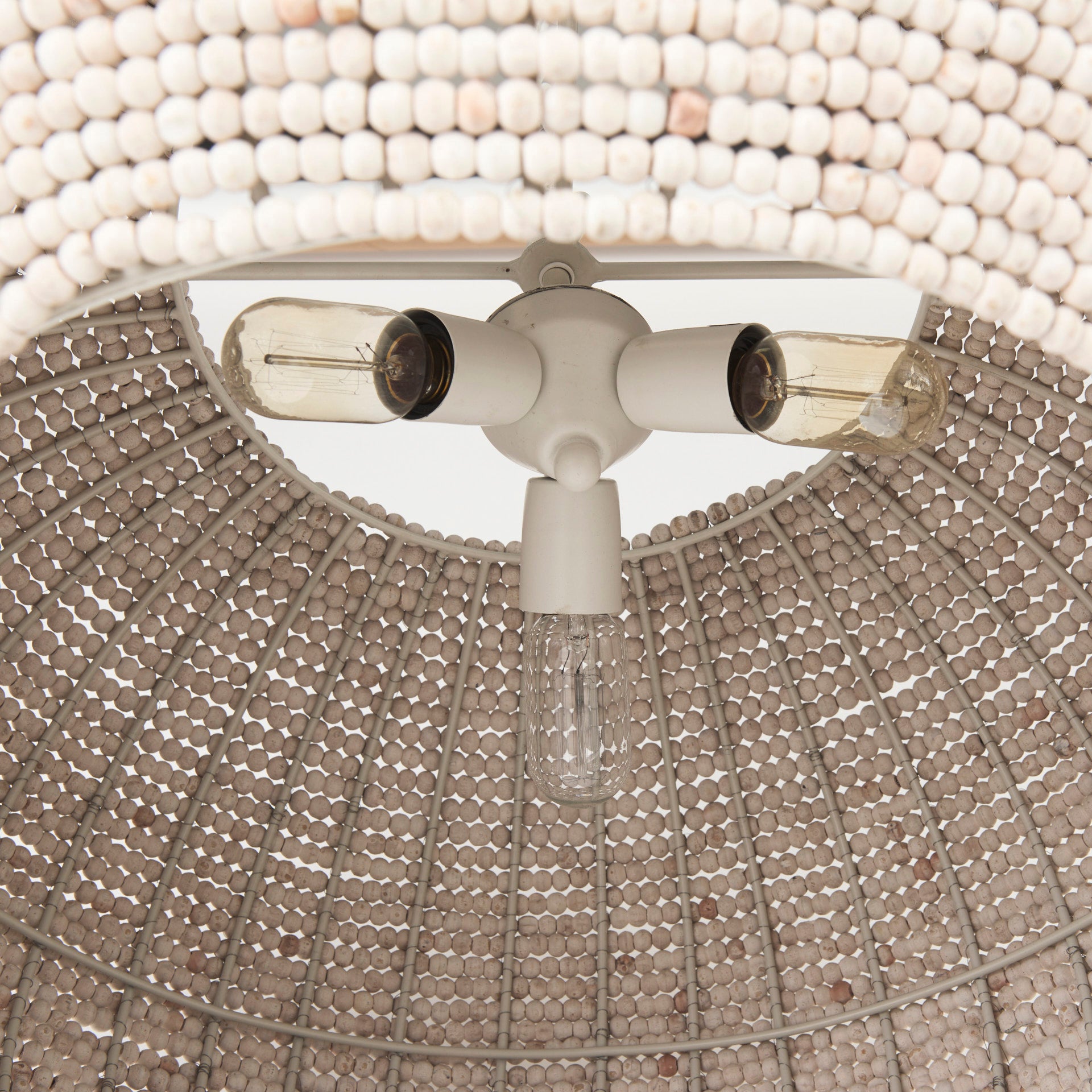Theta Chandelier Whitewashed Wood - chandeliers