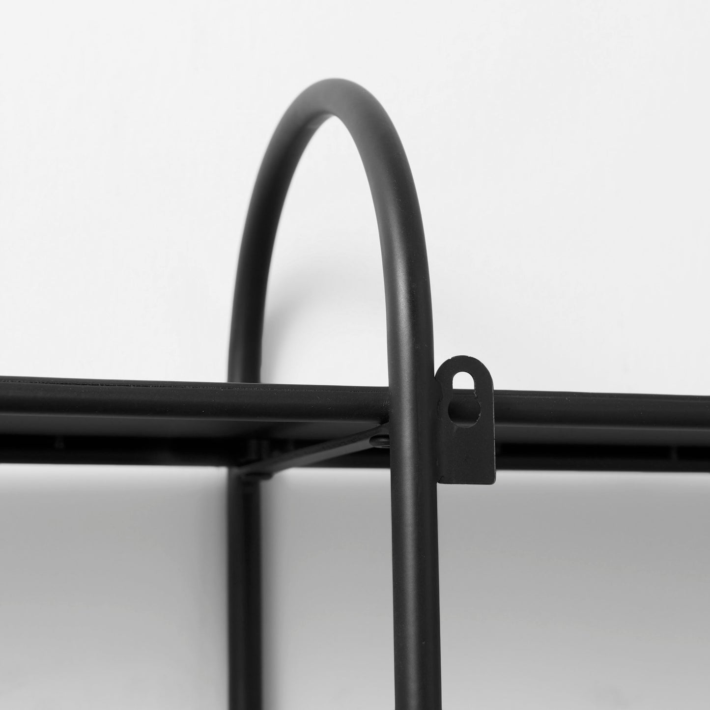 Decimus 36.6L x 8.7W x 45.7H Black Metal Wall Mounted 3 Tiered Shelf