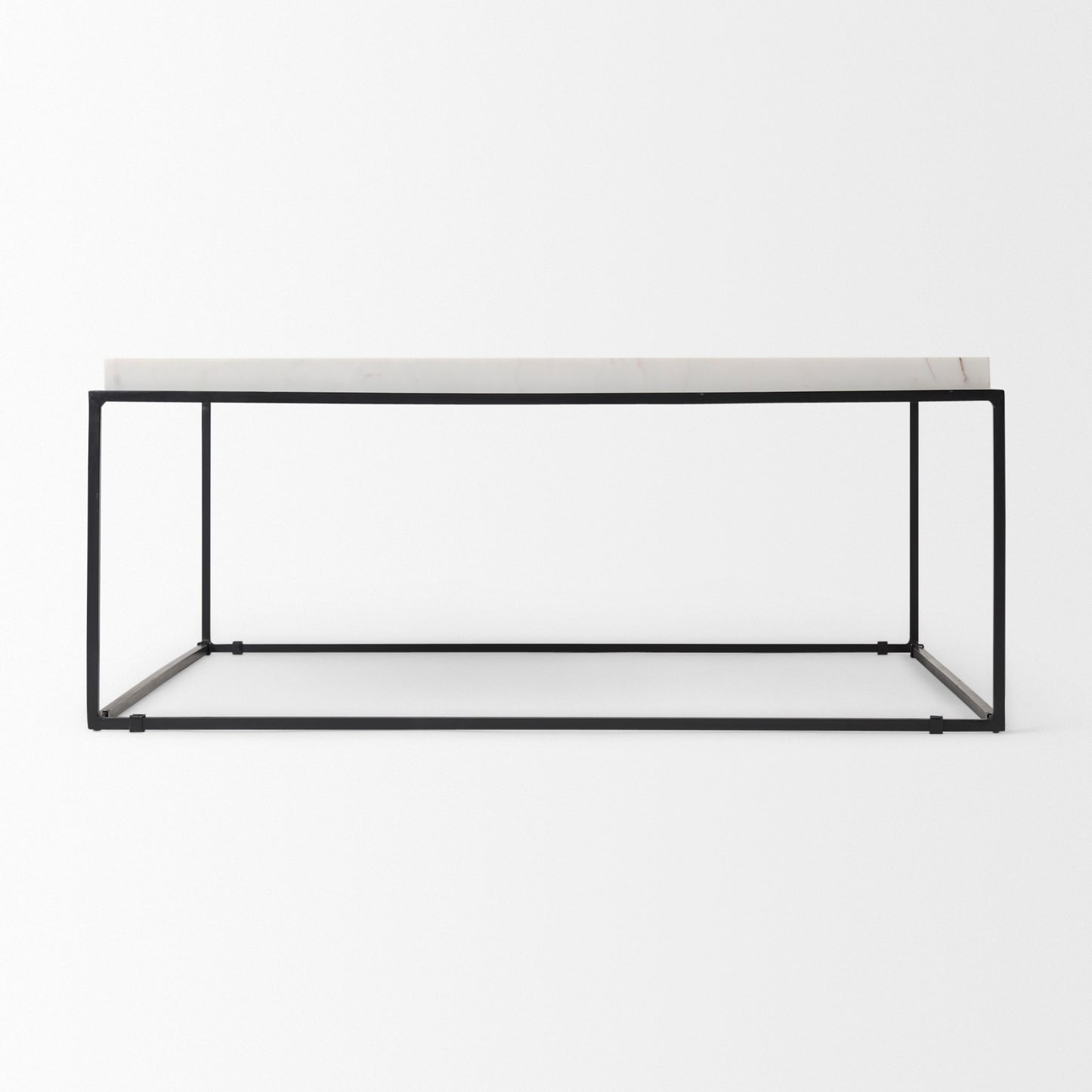 Nathan Coffee Table White Marble | Black Metal - coffee-tables