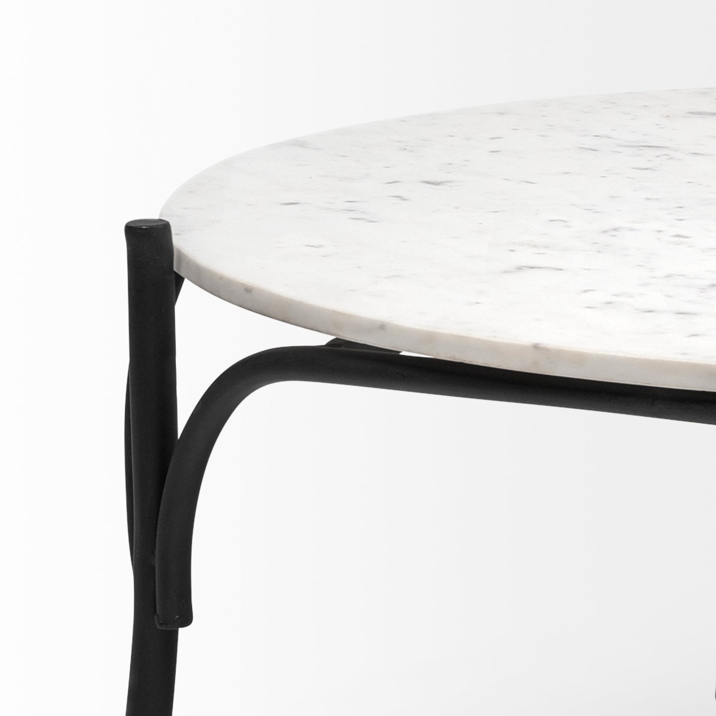 Etienne Coffee Table White Marble | Black Metal - coffee-tables