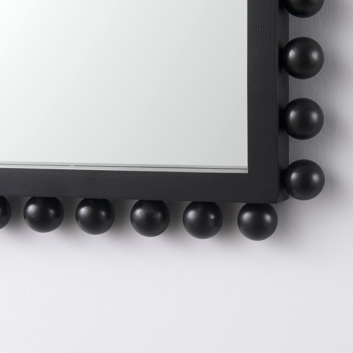 Leeds 23L x 35H Black Wood Arch Frame Mirror