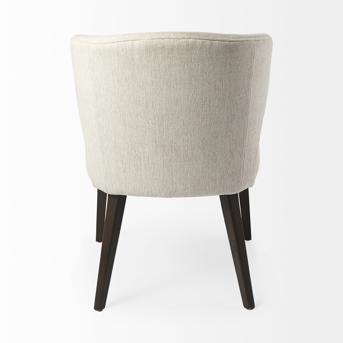 Niles Dining Chair Cream Fabric | Dark Brown Wood - dining-chairs