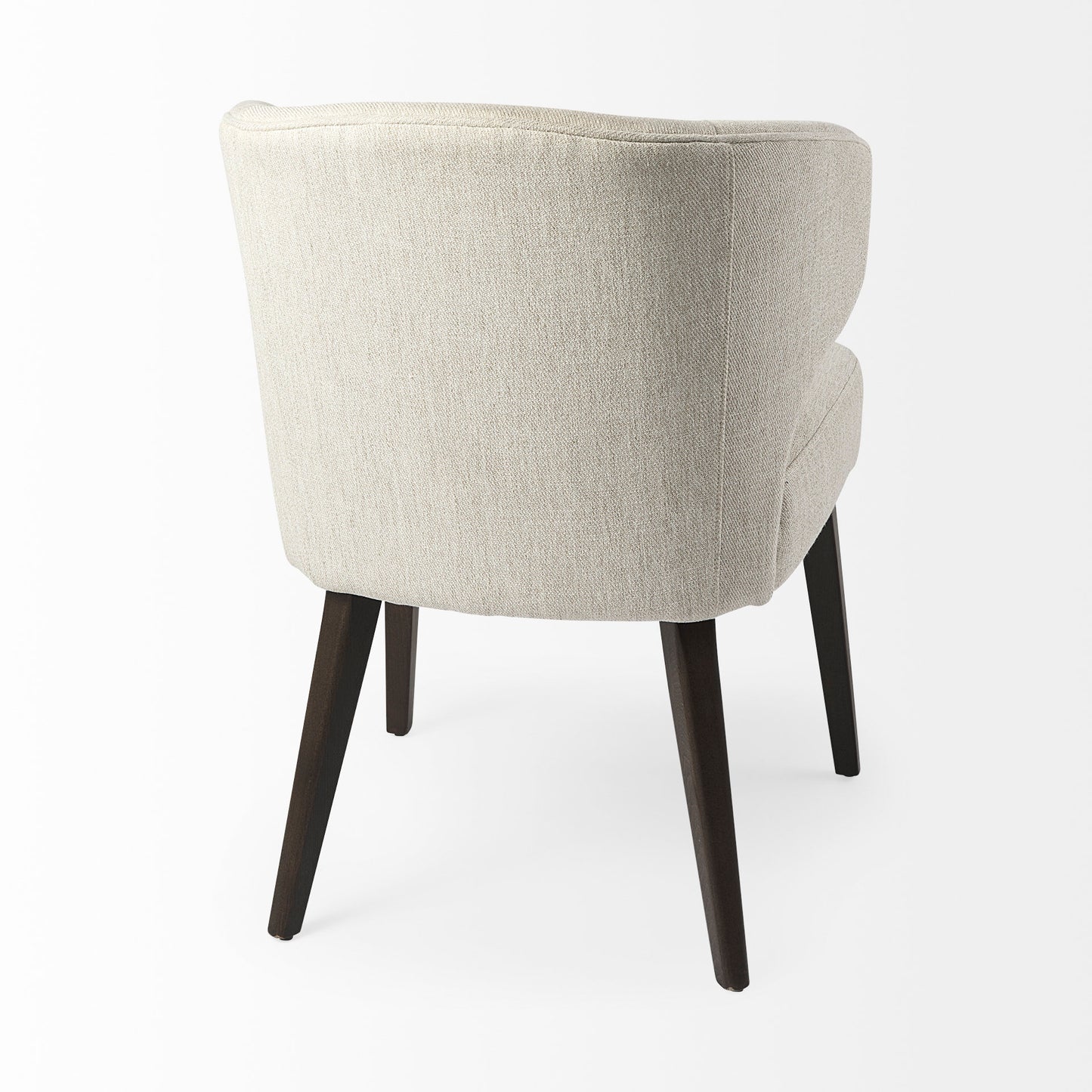Niles Dining Chair Cream Fabric | Dark Brown Wood - dining-chairs