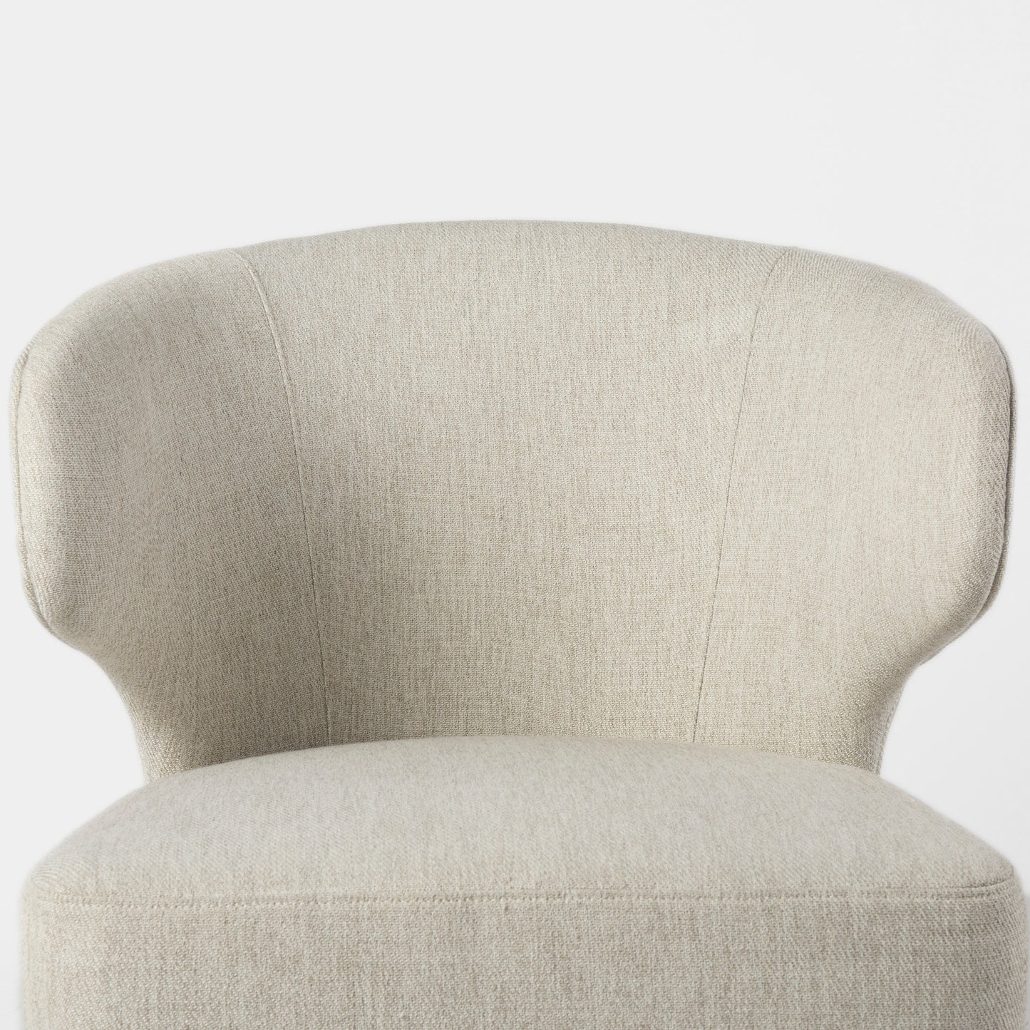 Niles Dining Chair Cream Fabric | Dark Brown Wood - dining-chairs
