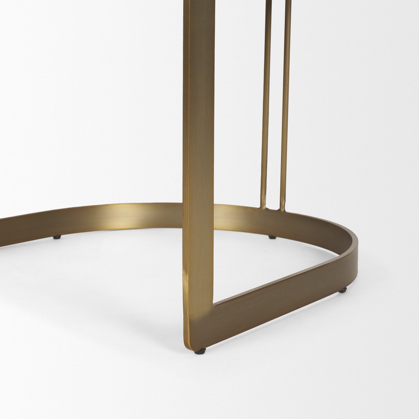 Hollyfield Upholstered Dining Chair Cream Fabric | Gold Metal - dining-chairs