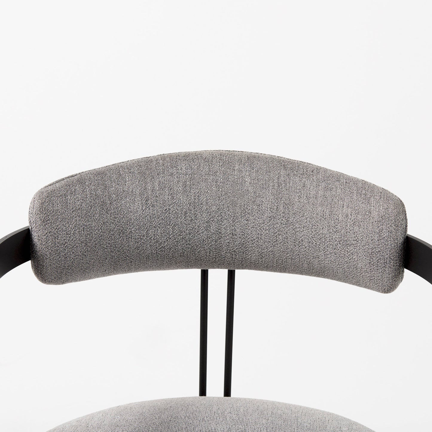 Hollyfield Dining Chair Gray Fabric | Black Metal - dining-chairs