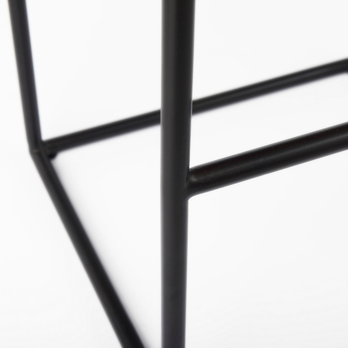 Clarissa Bar Counter Stool Brown Leather | Black Metal | Bar - bar-stools