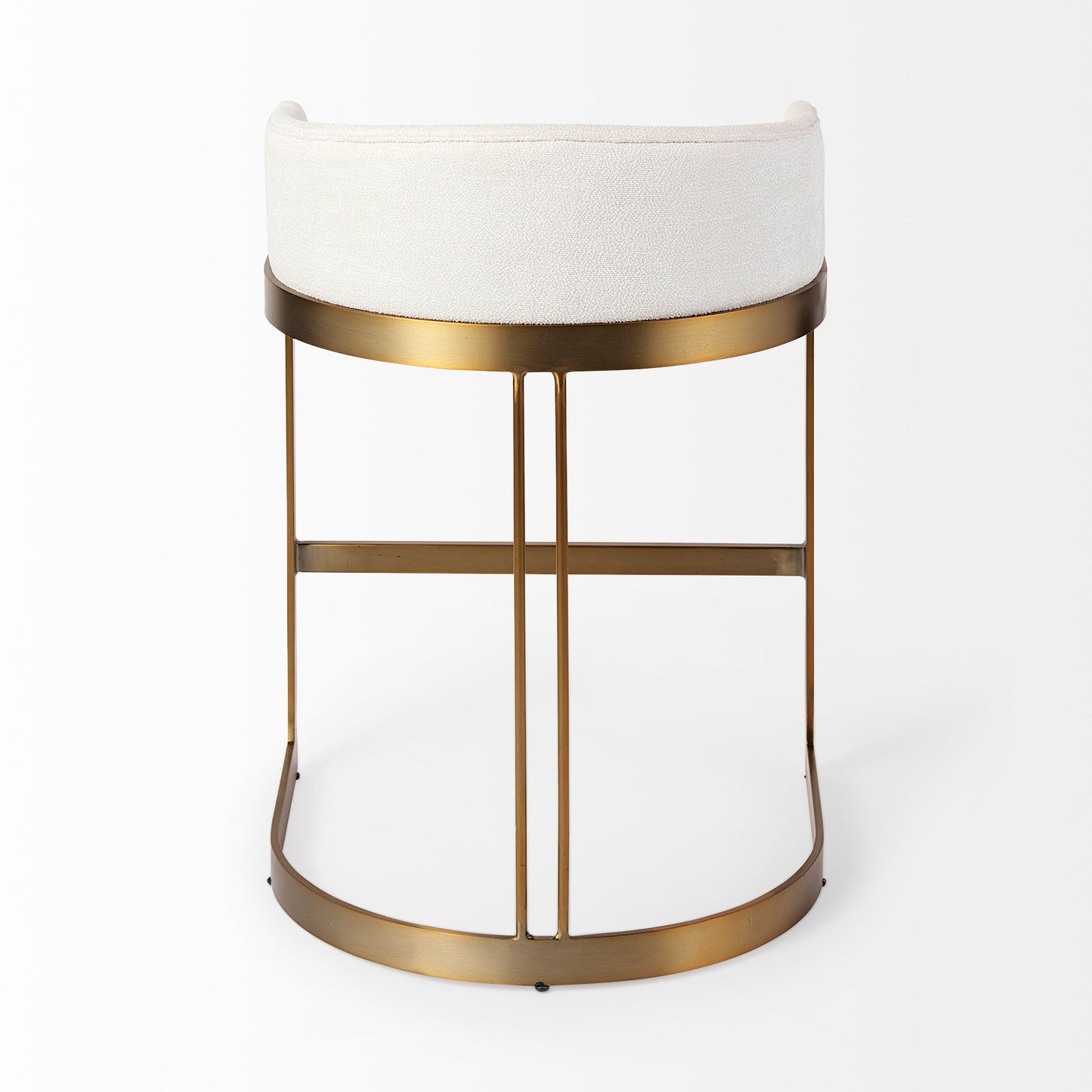 Hollyfield Upholsterd Seat Bar Counter Stool Cream Fabric | Gold Metal | Counter - bar-stools