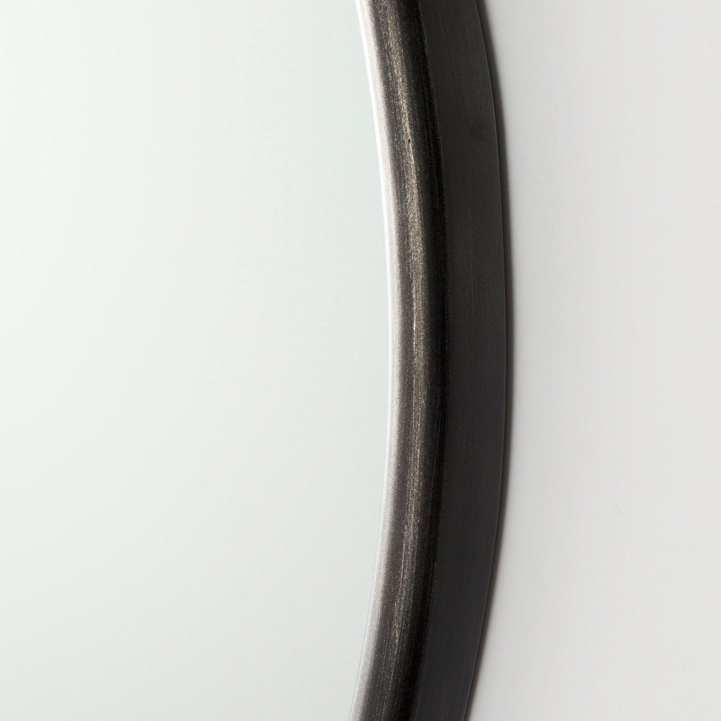 Piper 35.8L x 1.0W x 35.8H Small Black Metal Round Wall Mirror