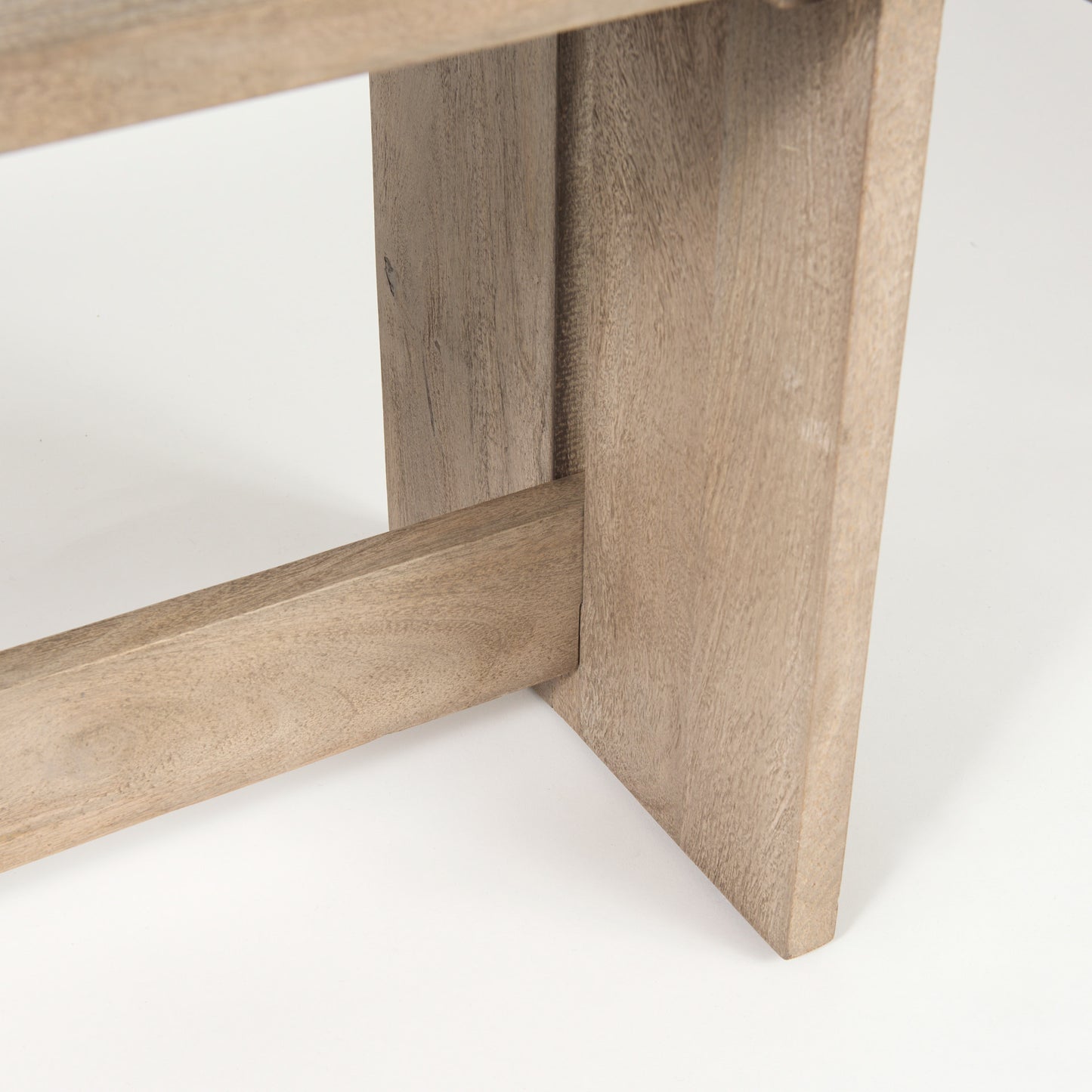 Aida Bench Light Gray Wood - benches