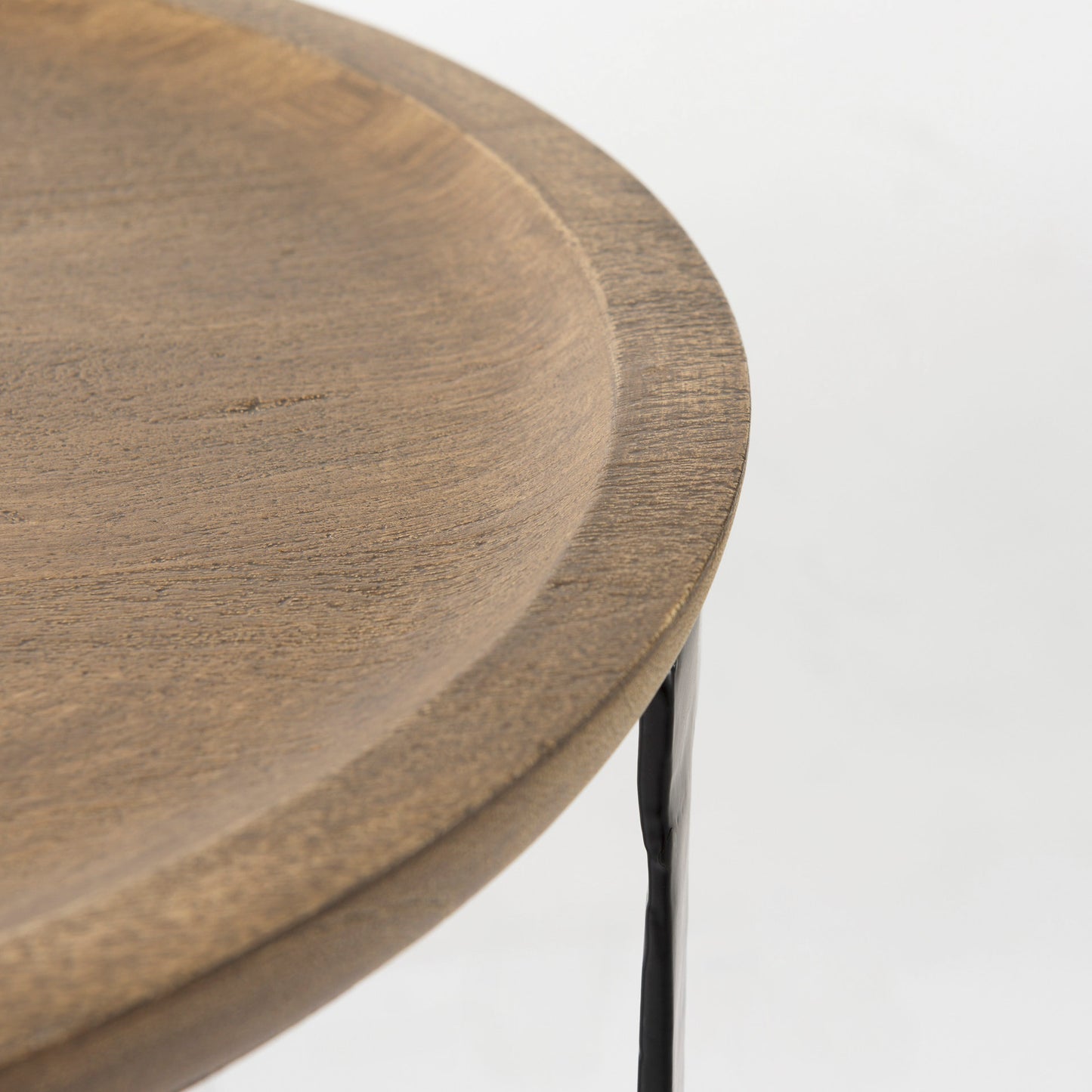 Aisley Accent Table Brown Wood | Black Metal - accent-tables