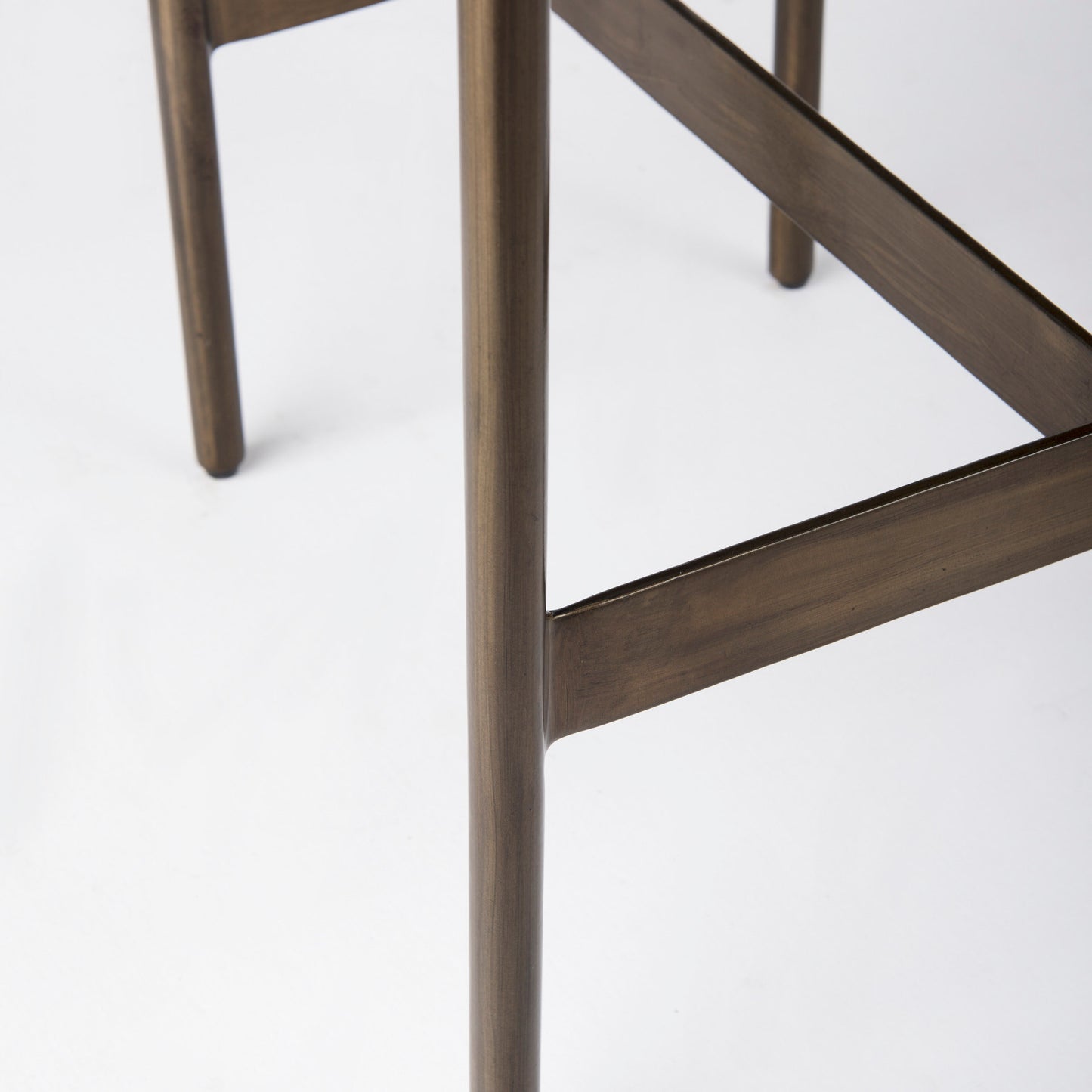 Millie 26.25H Hair-on-hide Seat W/ Gold Metal Frame Counter Stool