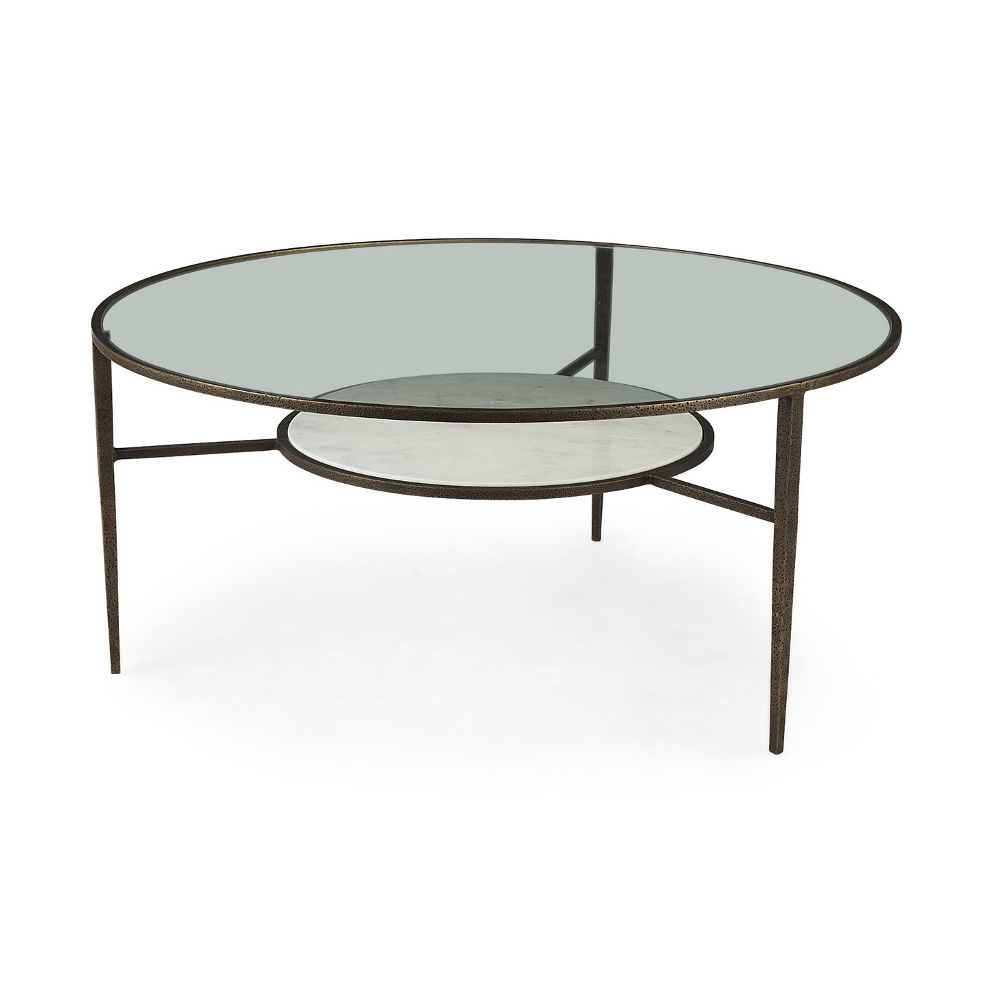 Felicity Coffee Table Glass & Marble | Gold Iron - coffee-tables