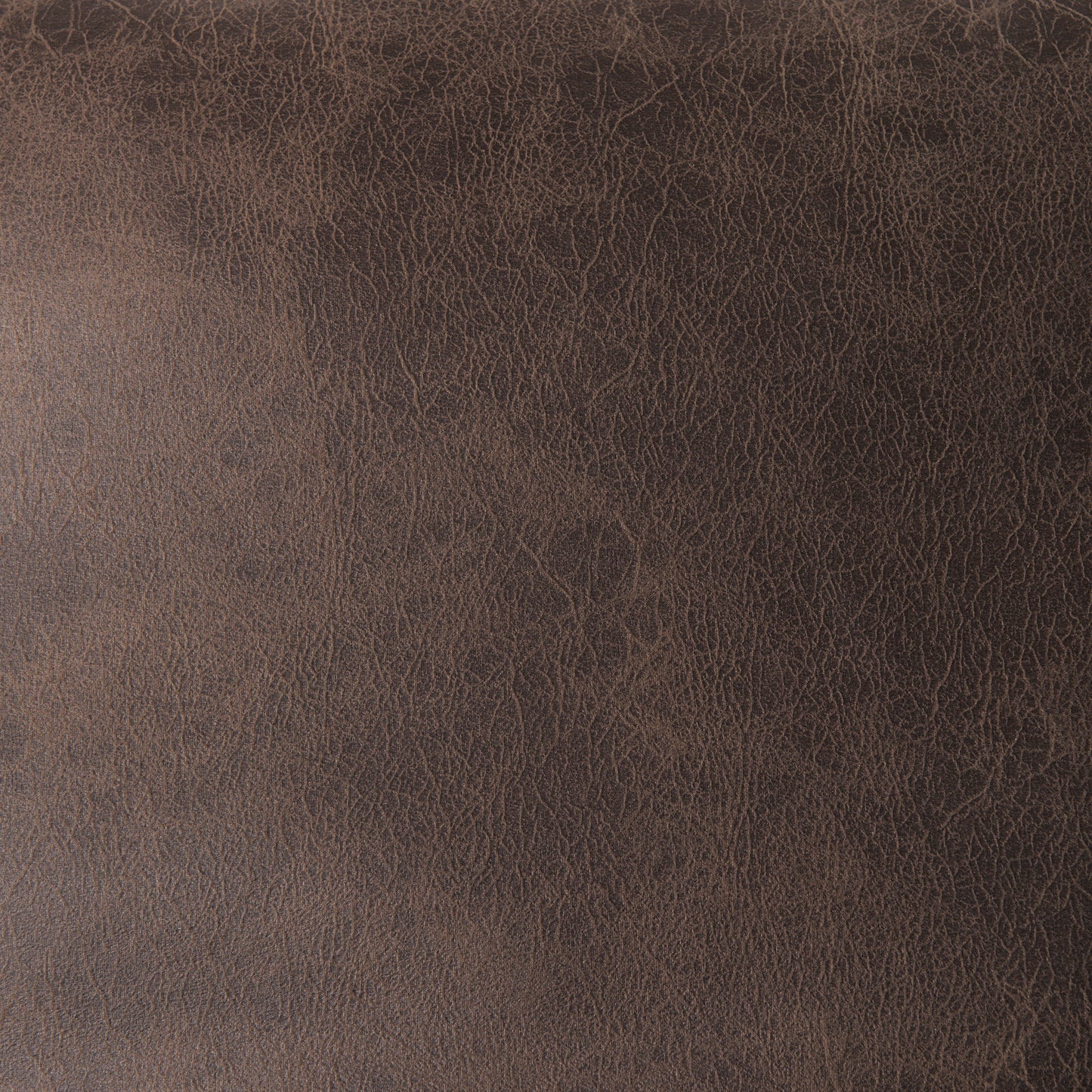 Leonidas Leather Accent Chair Brown Faux Leather | Black Metal - accent-chairs