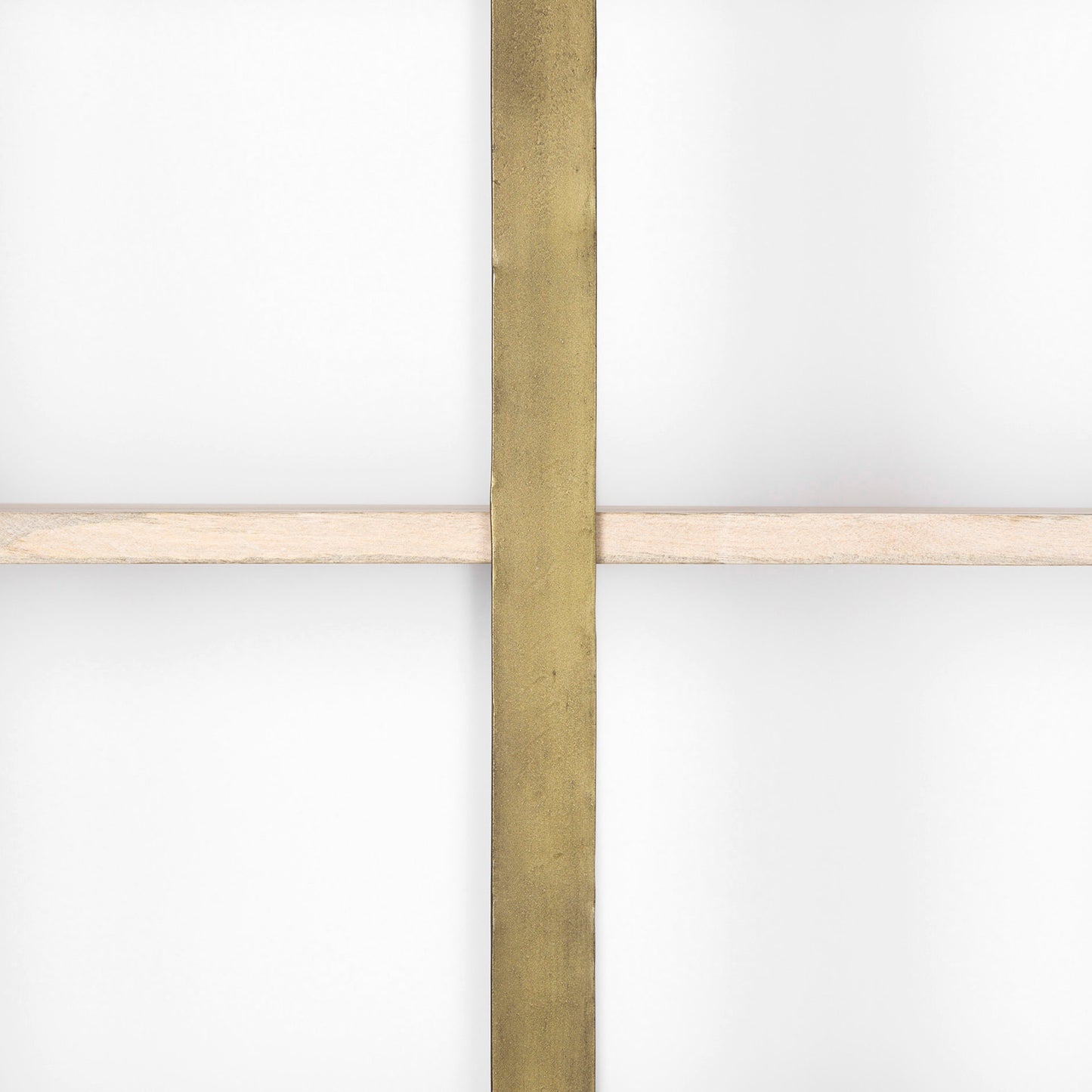 Taunton 80L x 10.5W x 90H Light Brown Wood W/ Gold Metal Frame 6 Tier Shelving Unit