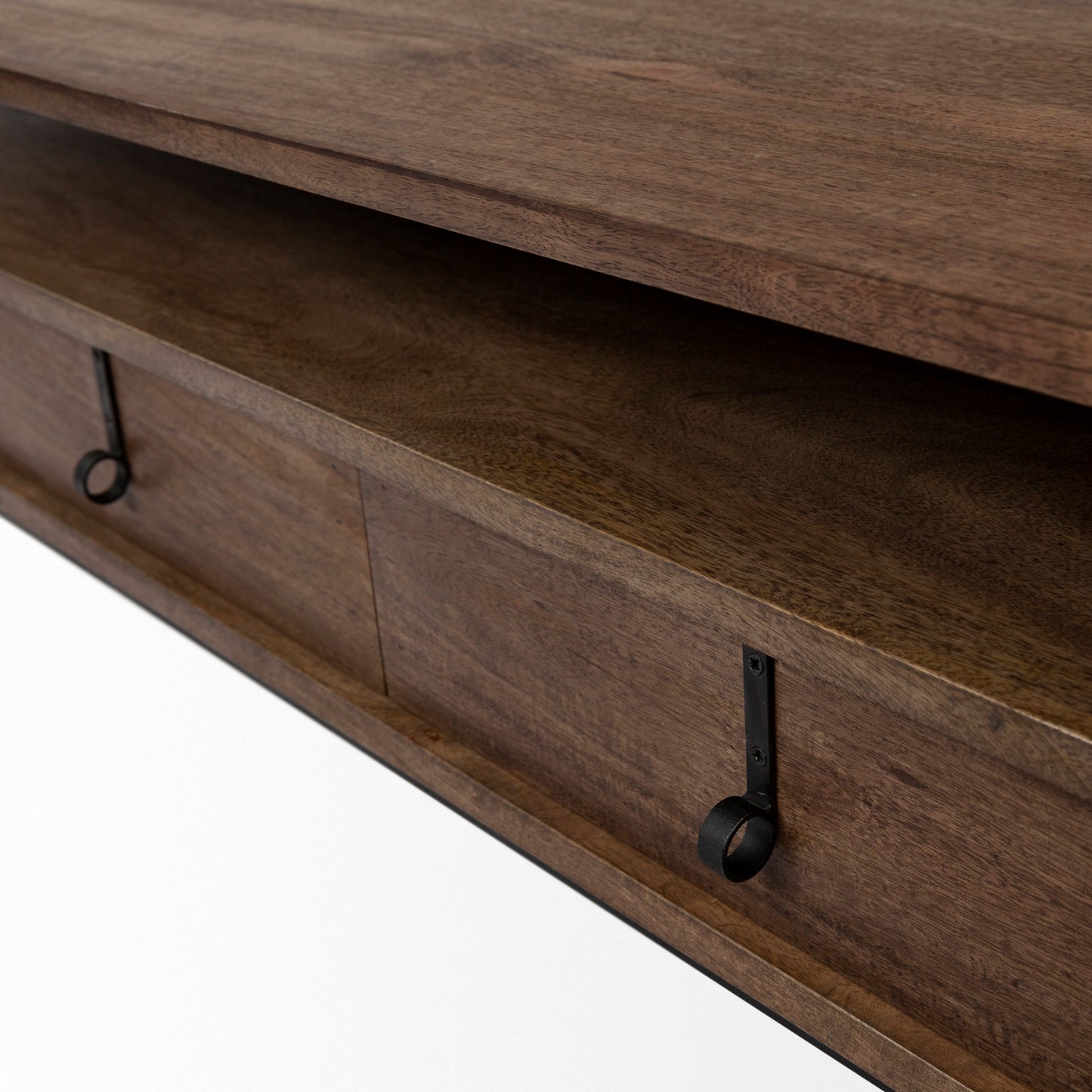 Glenn Coffee Table Brown Wood | Black Metal - coffee-tables