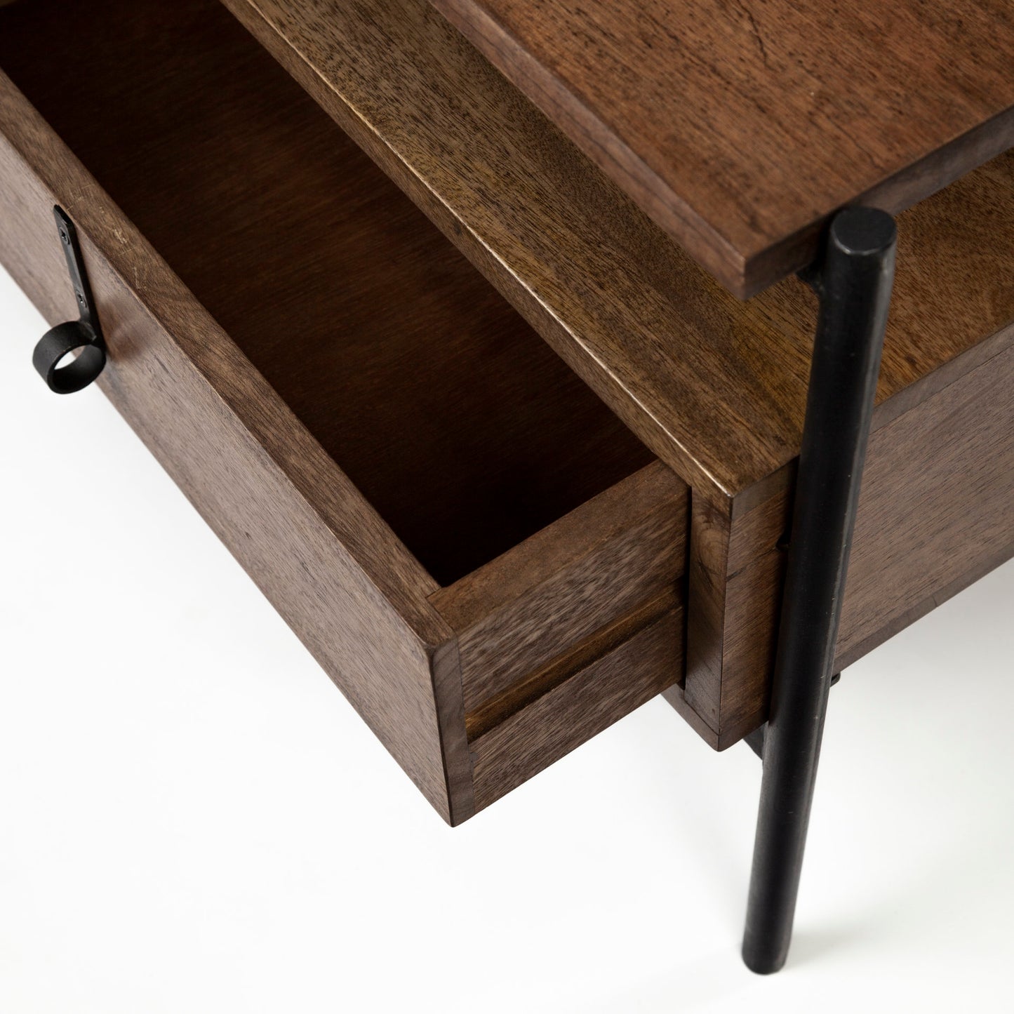 Glenn Coffee Table Brown Wood | Black Metal - coffee-tables
