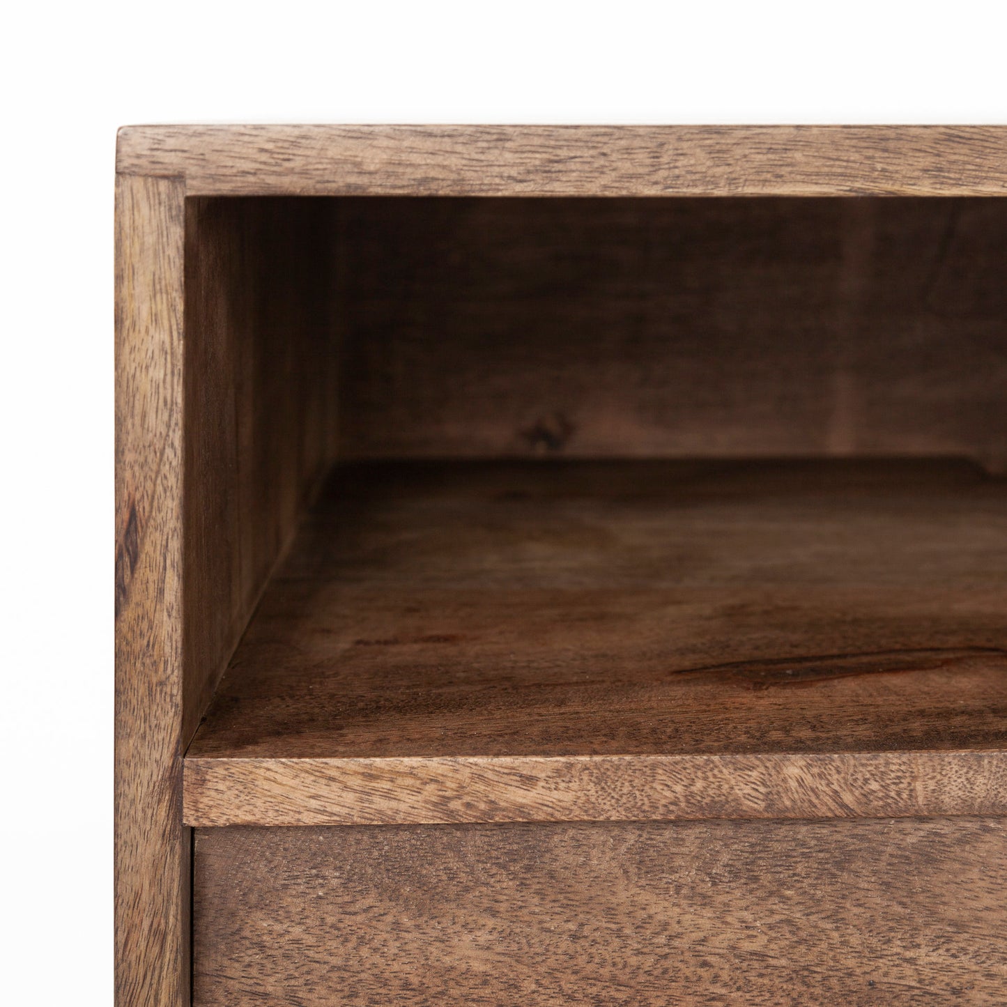 Glenn Media Console Brown Wood | Black Metal - media-console
