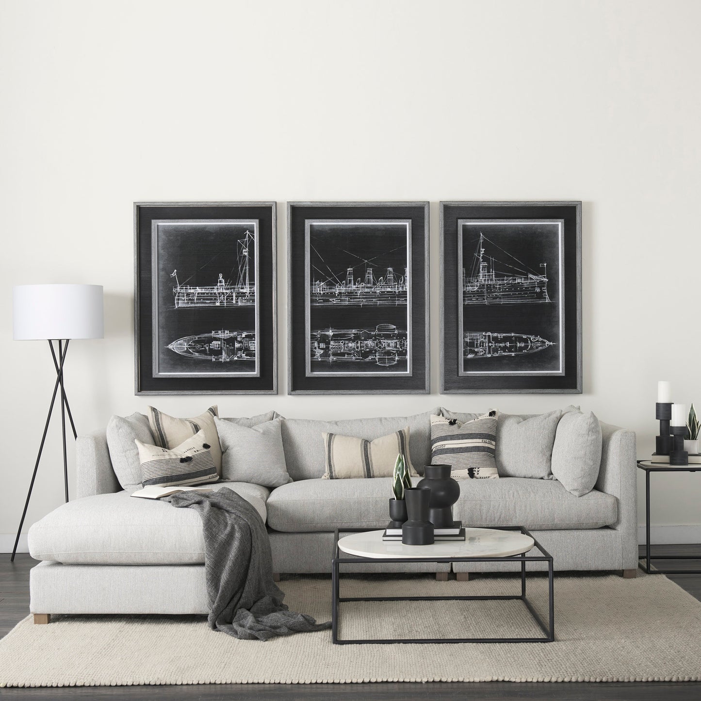 Austen Coffee Table White Marble | Black Metal - coffee-tables