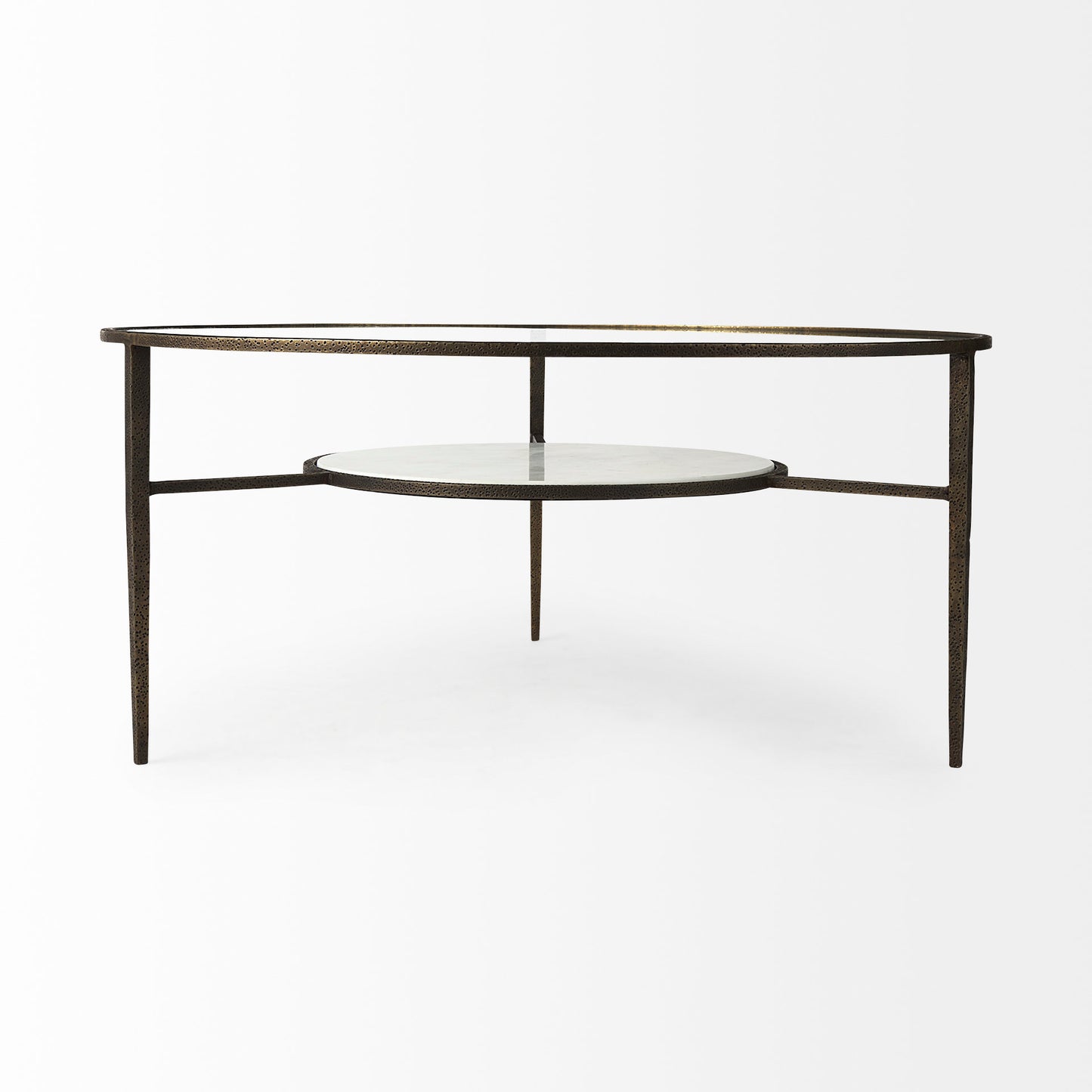 Felicity Coffee Table Glass & Marble | Gold Iron - coffee-tables