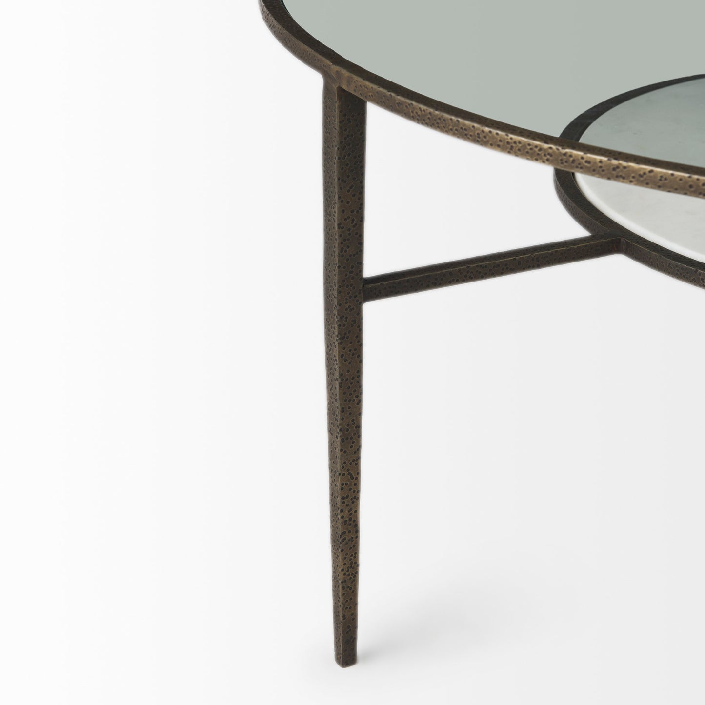 Felicity Coffee Table Glass & Marble | Gold Iron - coffee-tables