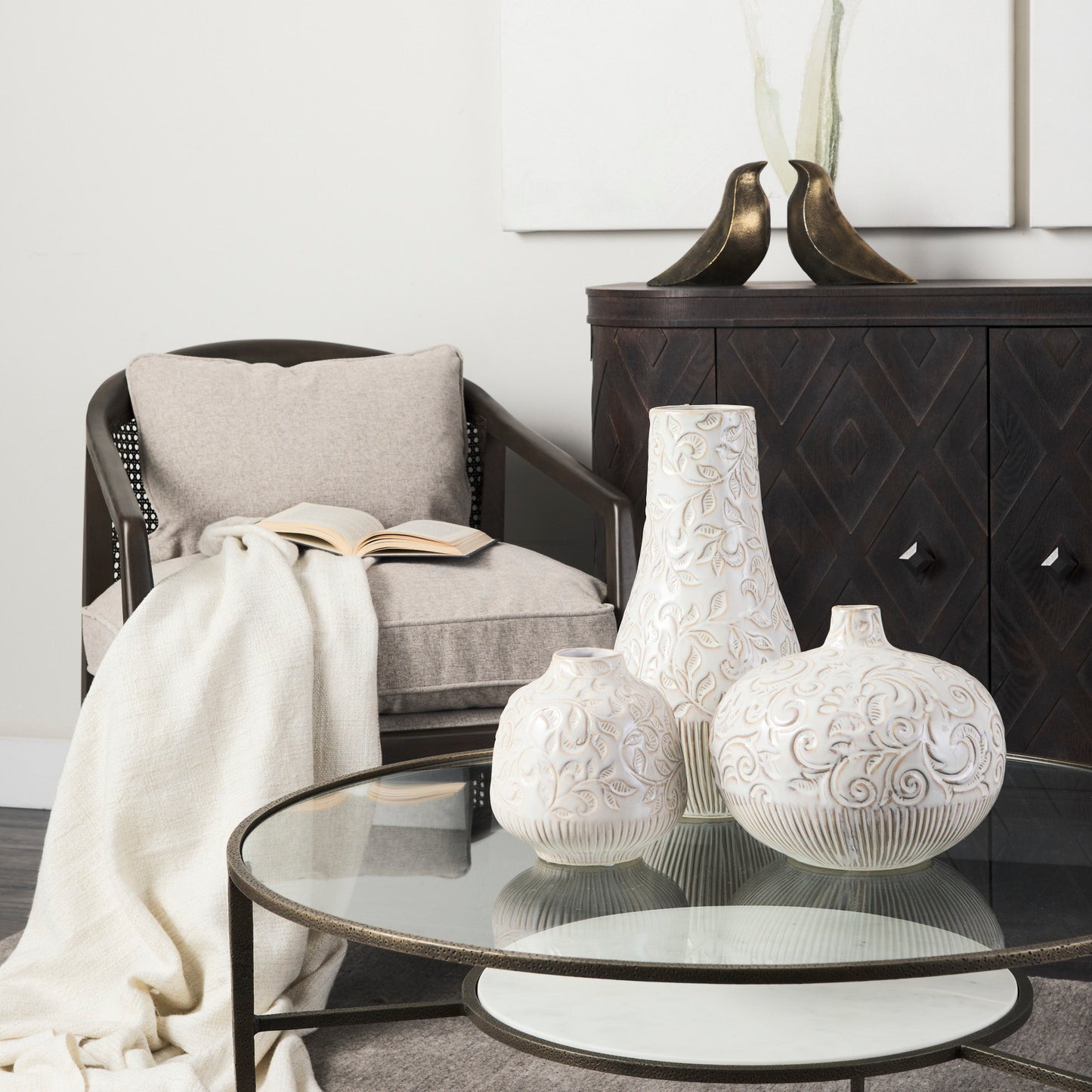 Felicity Coffee Table Glass & Marble | Gold Iron - coffee-tables