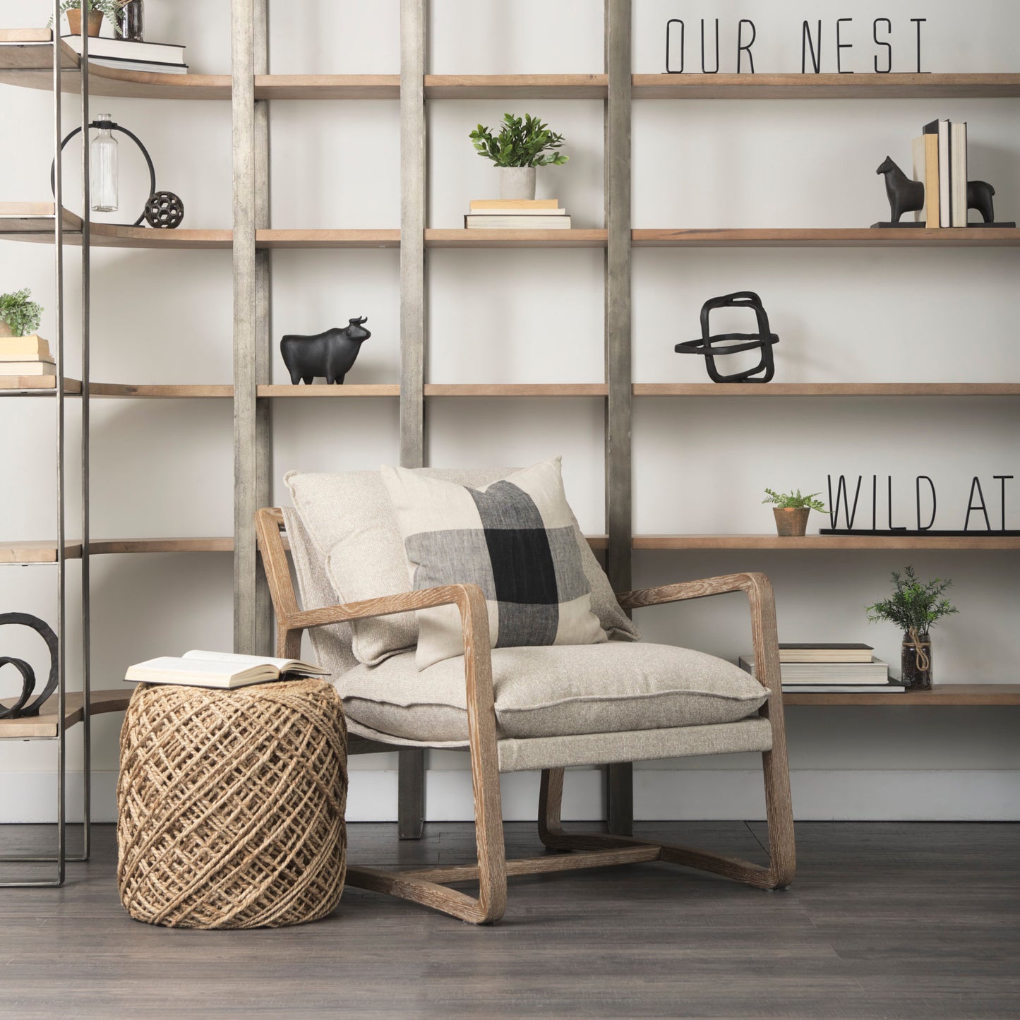 Allium Pouf Brown Wool | Round - poufs