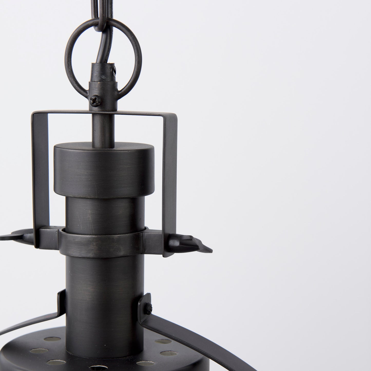 Leighton Pendant Light Black Metal | Glass Globe - pendant-light