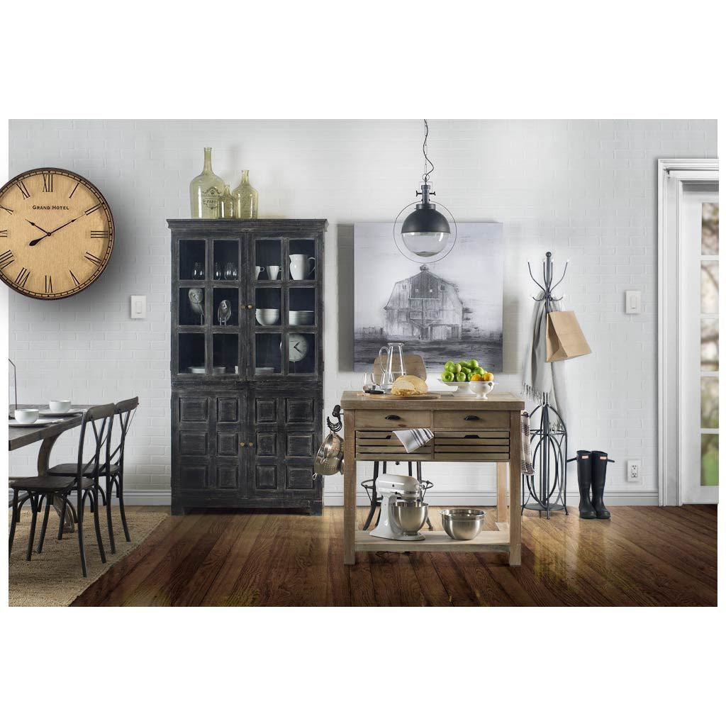 Leighton Pendant Light Black Metal | Glass Globe - pendant-light