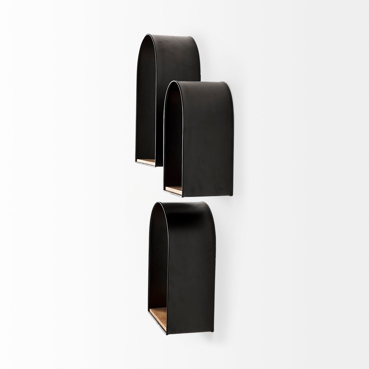 Finley Wall Furniture Black Metal | Brown Wood - wall-furniture
