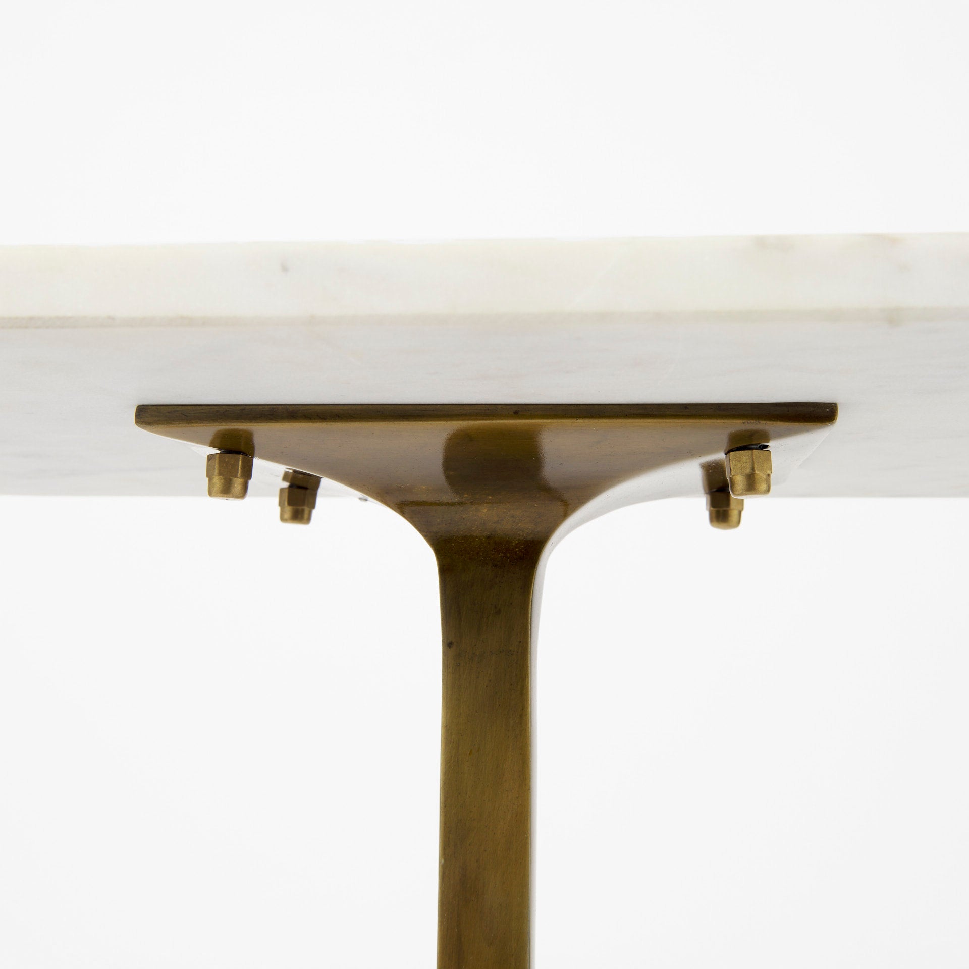 Preston Accent Table White Marble | Gold Metal - accent-tables