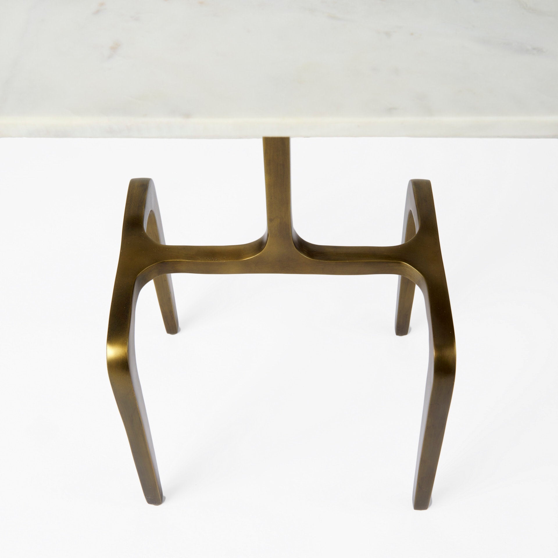Preston Accent Table White Marble | Gold Metal - accent-tables