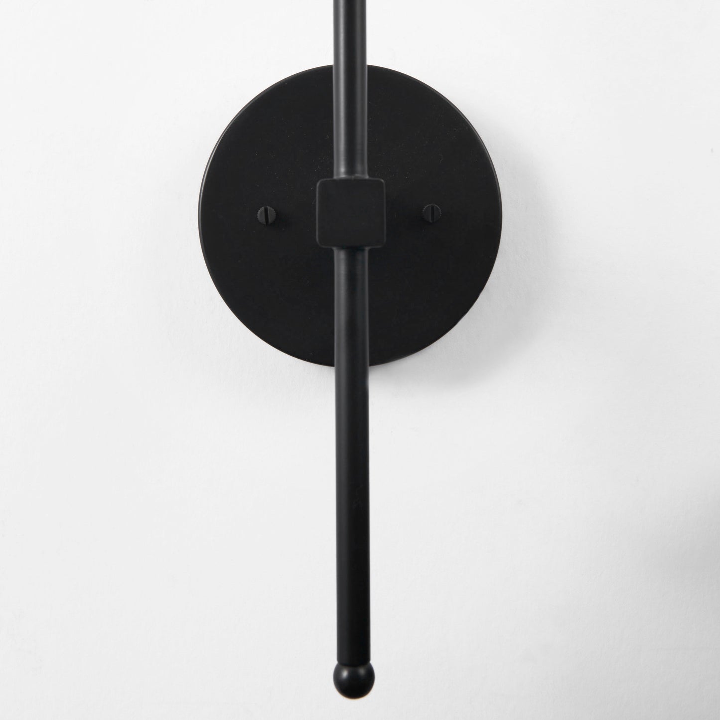 Clyde 6.0L x 8.0W x 37.0H Matte Black W/Glass Round Wall Sconce