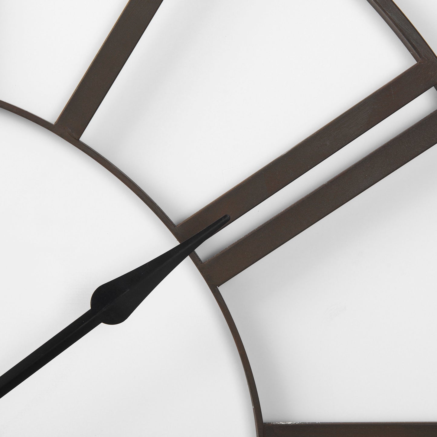 Pender 40.0L x 2.4W x 40.0H Black Iron Round Wall Clock
