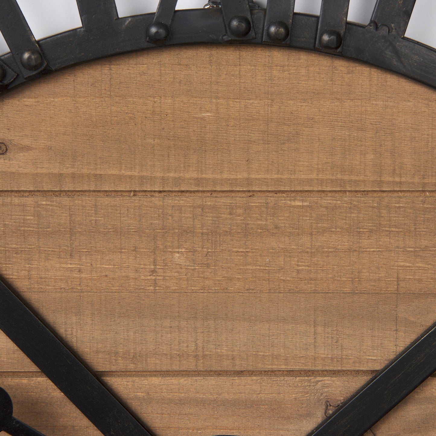 Lewiston Wall Clock Brown Wood | Black Metal | 30.1’’ - wall-clocks