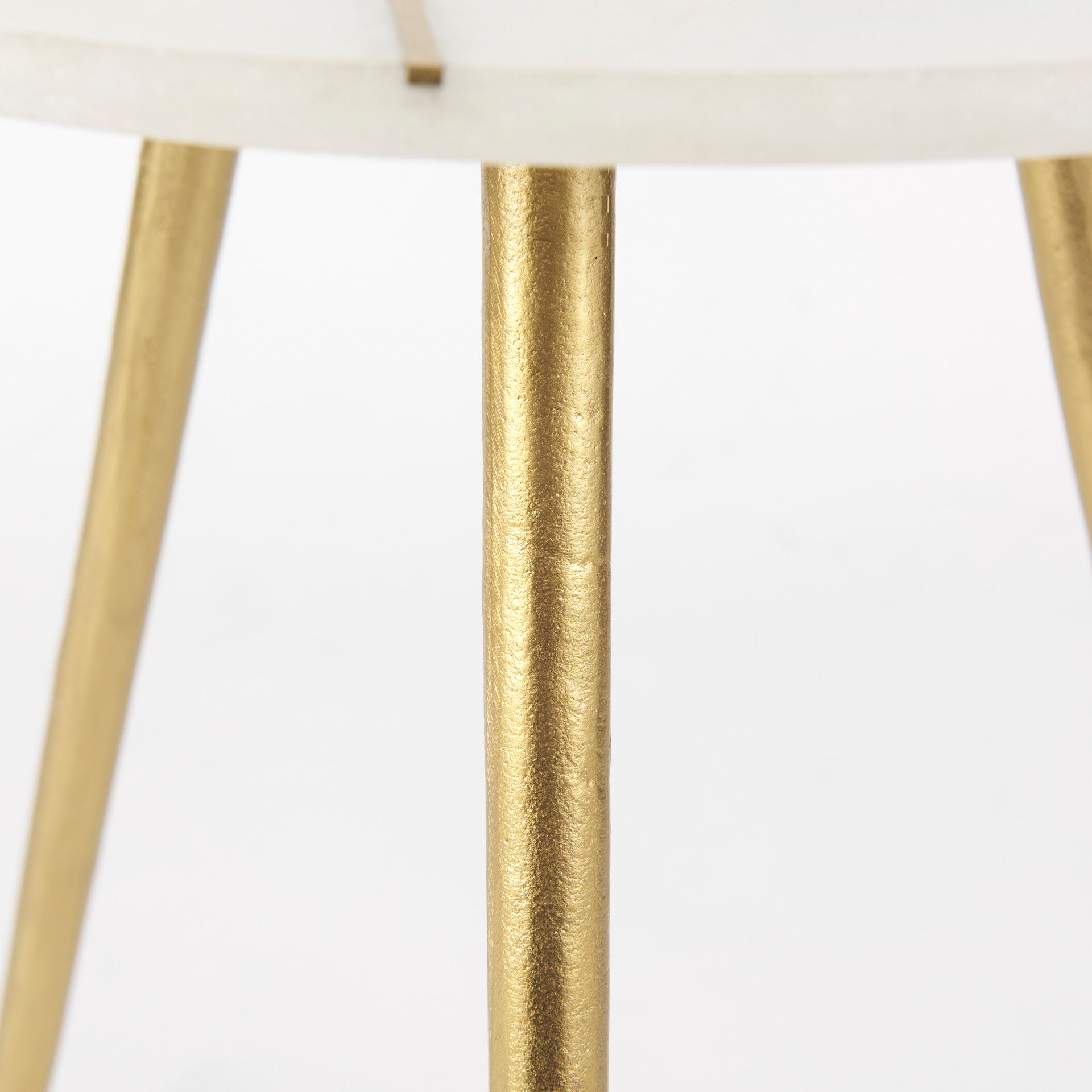 Vivienne Accent Table Series White Marble | Gold Metal | 23.0H - accent-tables