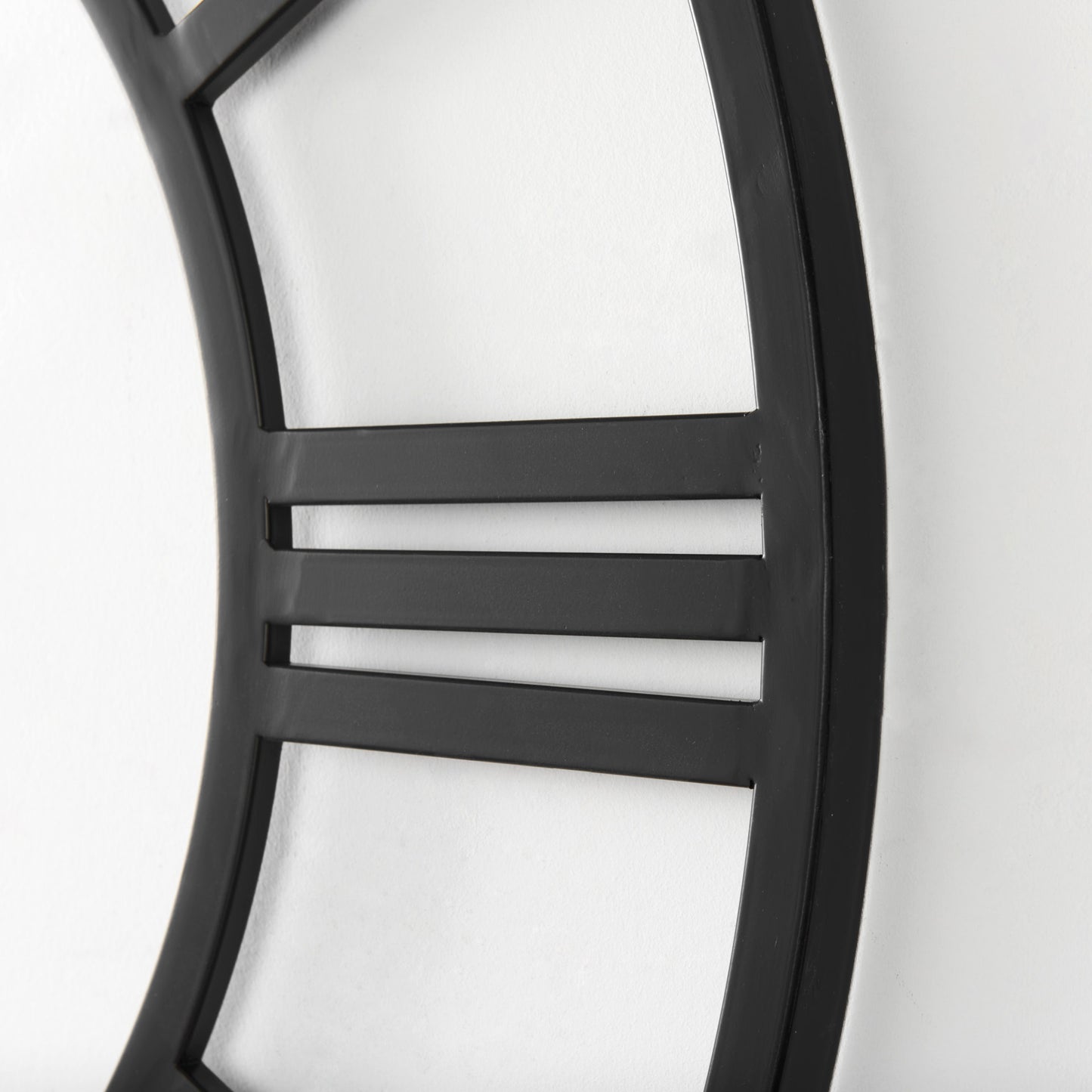 Stoke 42" Round Black Iron Wall Clock