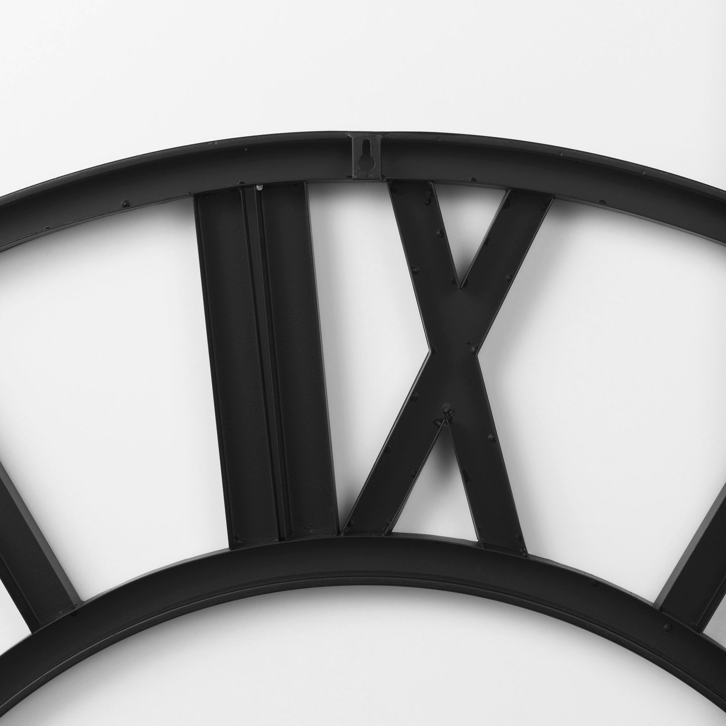 Stoke 30" Round Black Iron Wall Clock