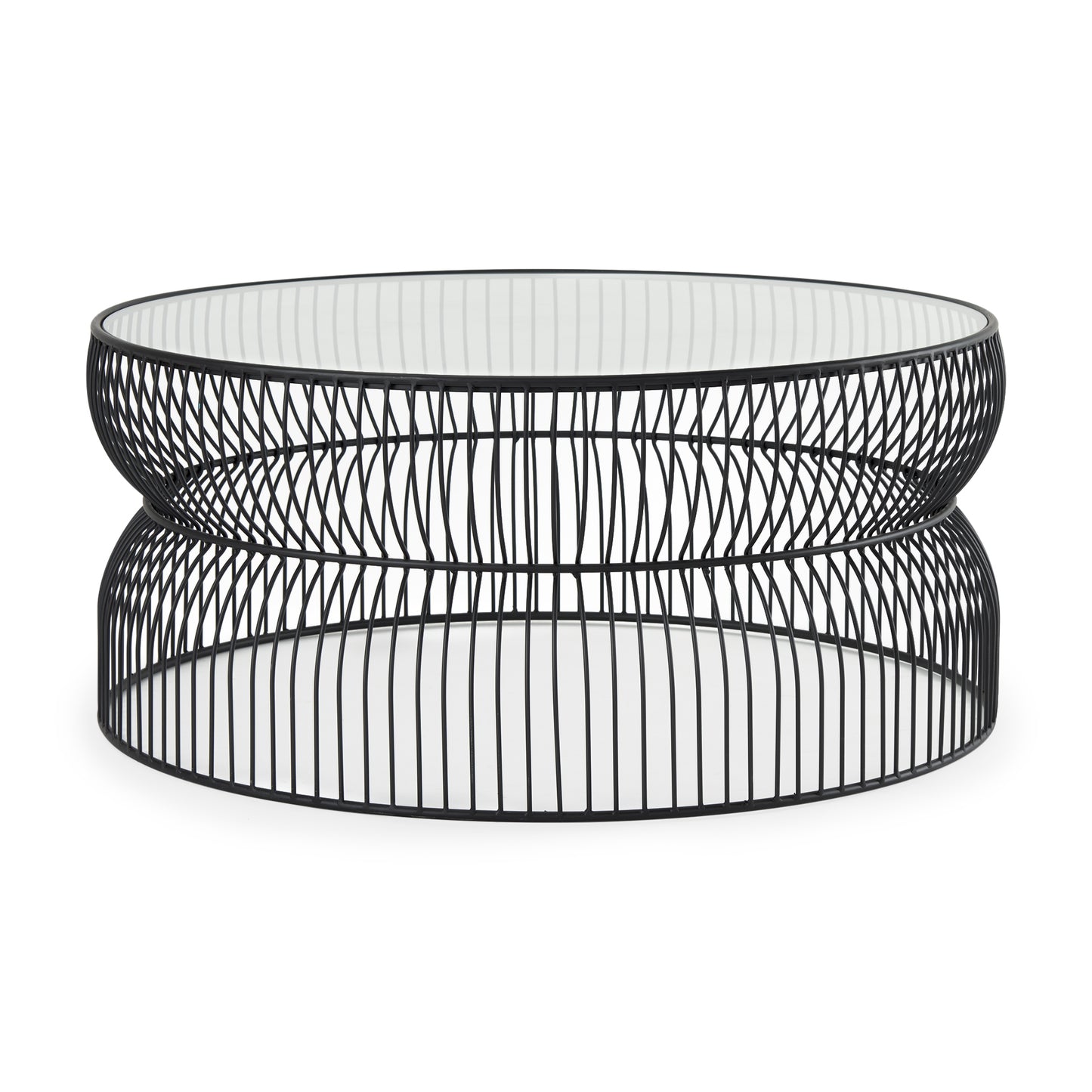 Shani Coffee Table Black Metal | Glass - coffee-tables